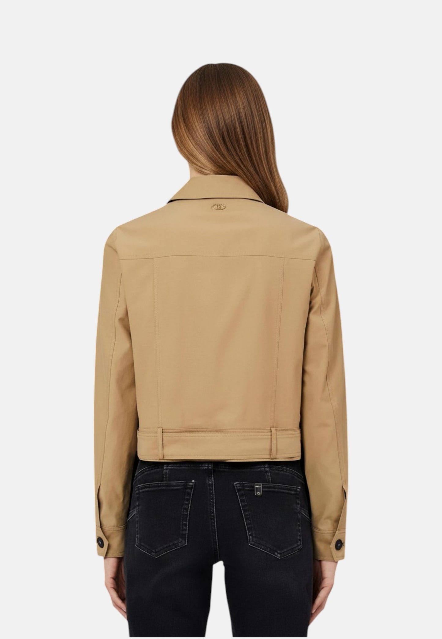 Giacca Leggera Donna Liu Jo Safari Cropped Con Cintura  WA6388T398A