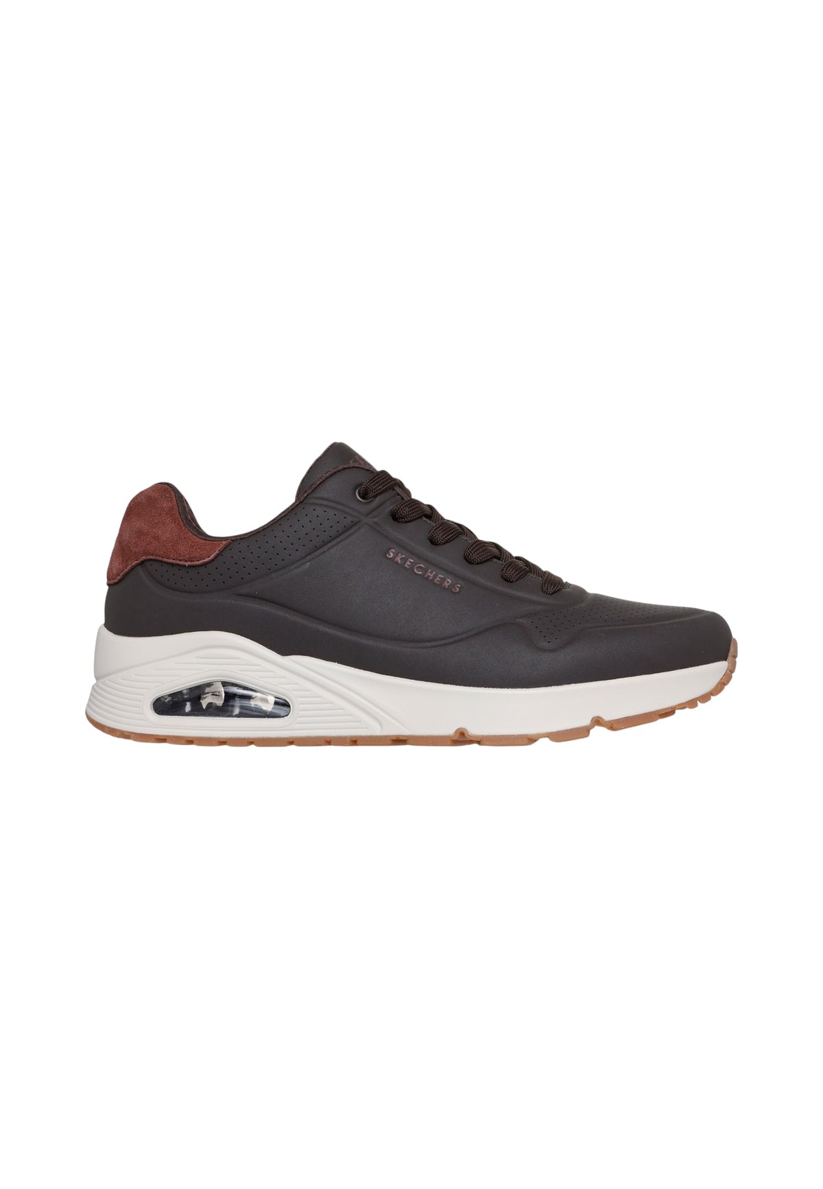 Sneakers Basse Uomo Skechers Air-Cooled Memory Foam, Skech-Air, Dettaglio scamosciato Uno - Suited On Air 183004