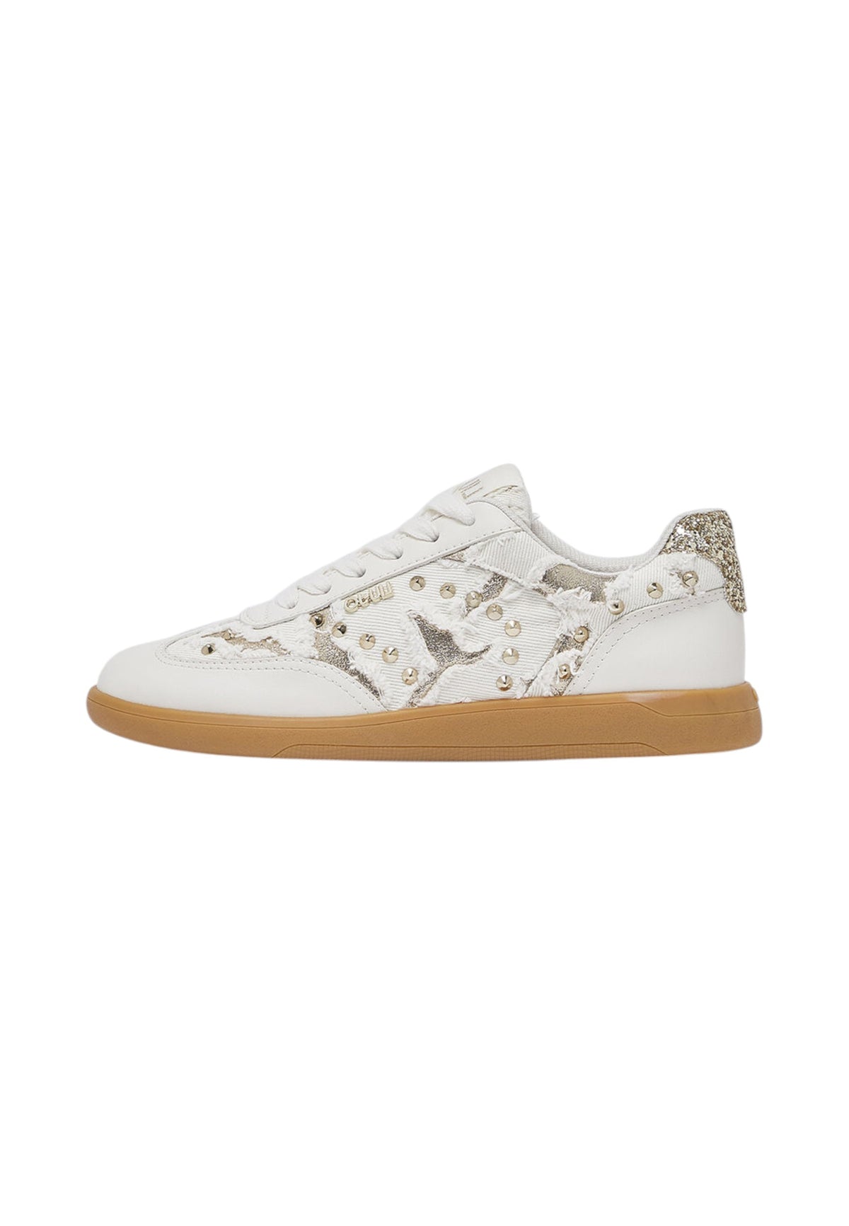 Sneakers Basse Donna Liu Jo In Denim Con Inserti Glitter E Borchie Connor 06 BF6049TX336