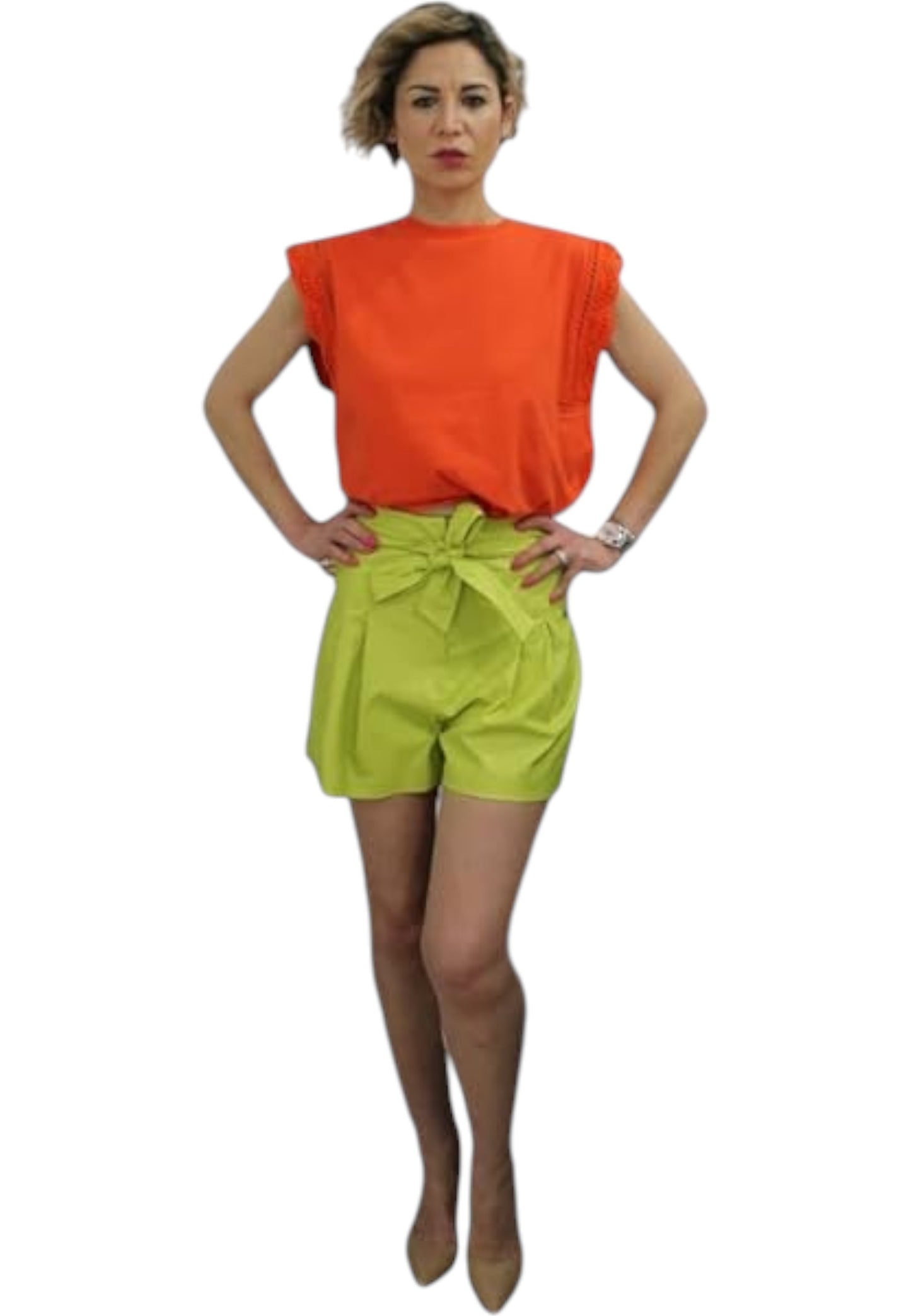 Pantaloncini In Pelle Sintetica Donna Denny Rose   211ND28002