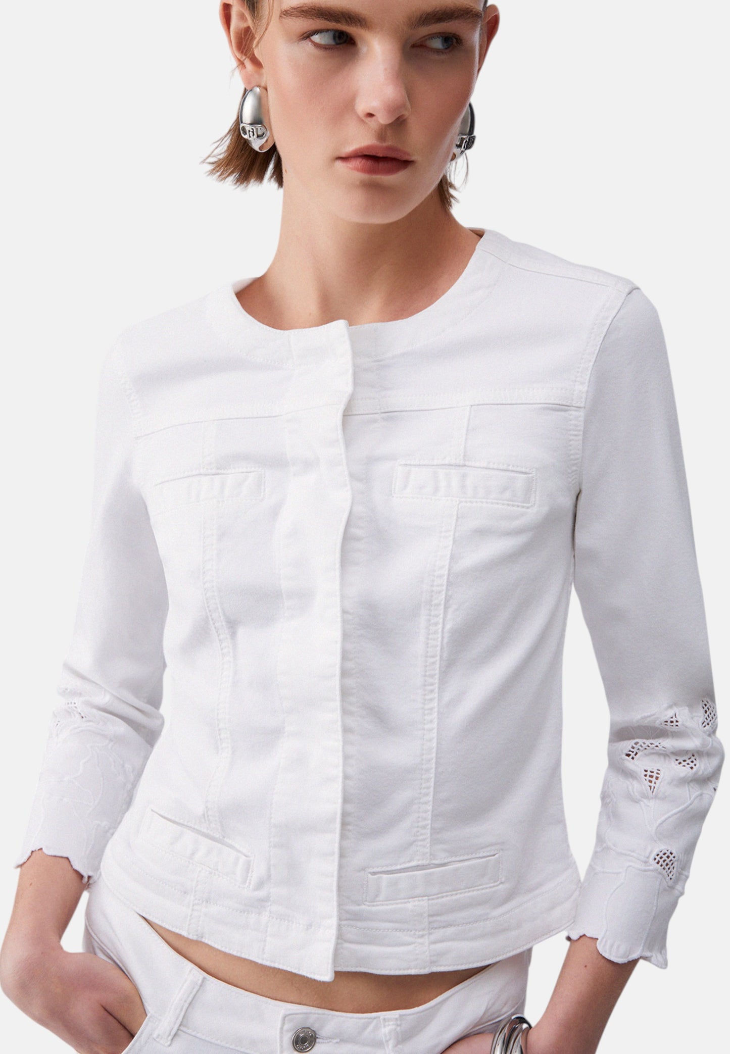 Giacca Leggera Donna Liu Jo Con Ricamo Sangallo Kate WA6262T367A
