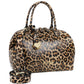 Borsa A Mano Donna Braccialini Bauletto In Pelle Con Stampa Leopard Michelle B19015PP