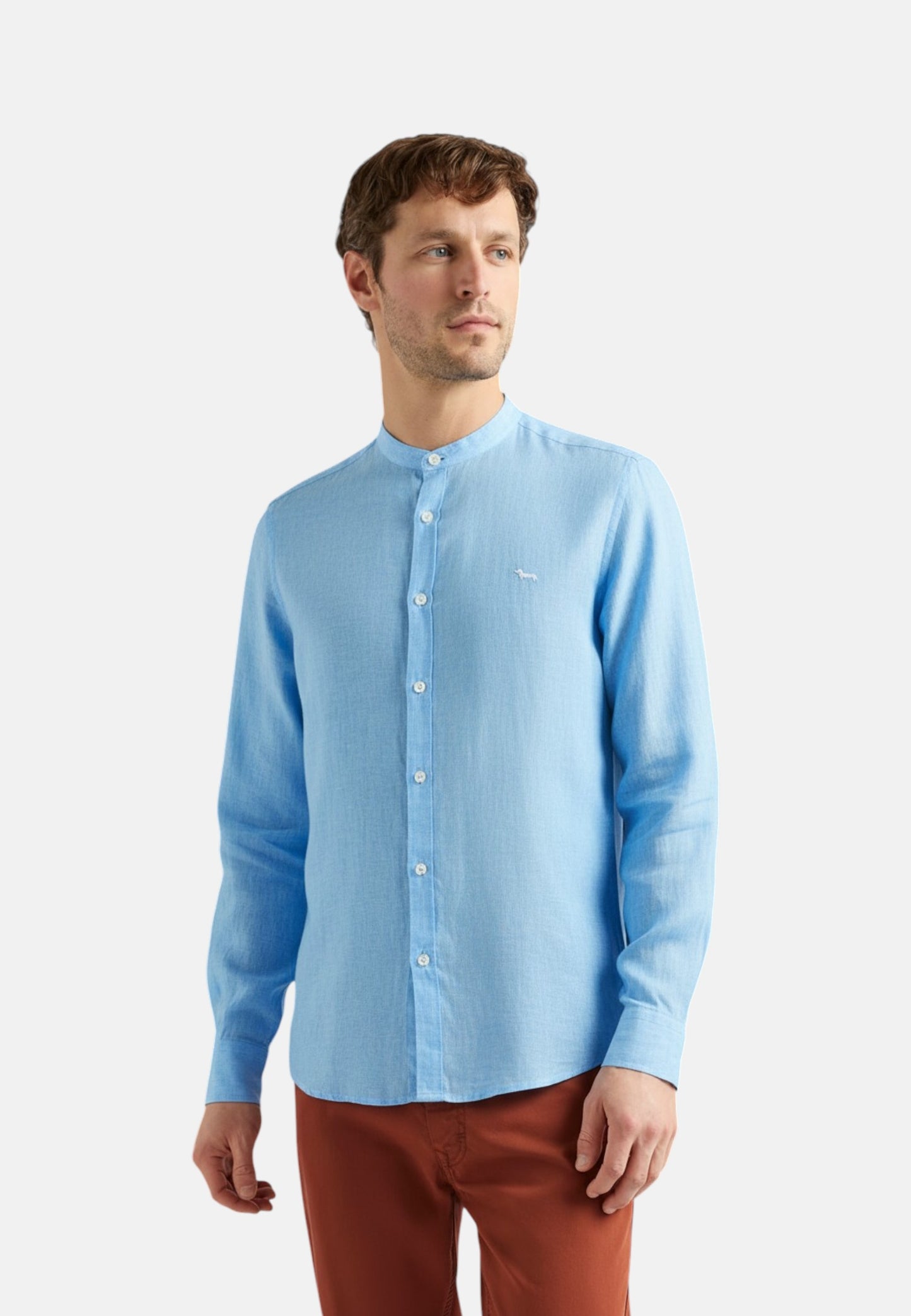 Camicia Manica lunga Uomo Harmont & Blaine Coreana In Lino  CRQ029010883O