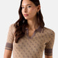 Vestito Corto Donna Guess In Maglia, Manica corta, Logo 4G Lise W6YK32Z0963
