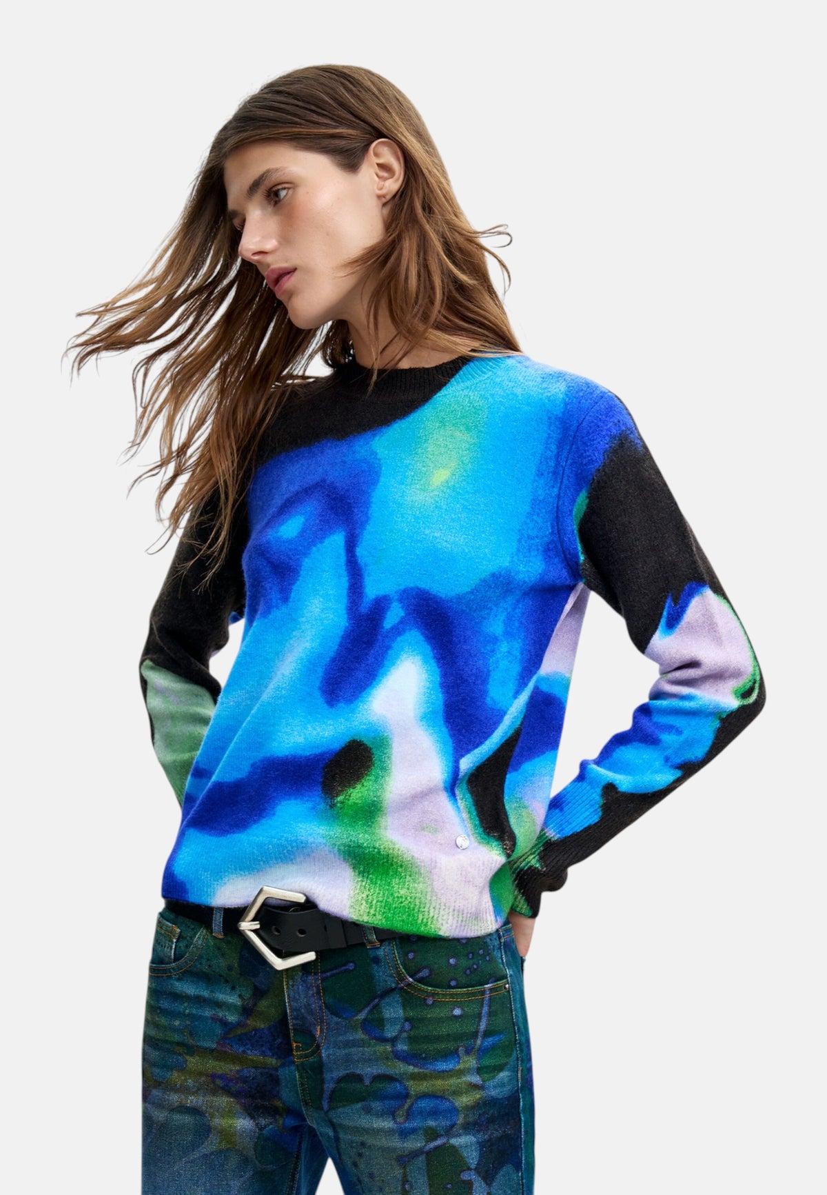 Maglione  Donna Desigual  Jers Clouds Lacroix 26WWJF03