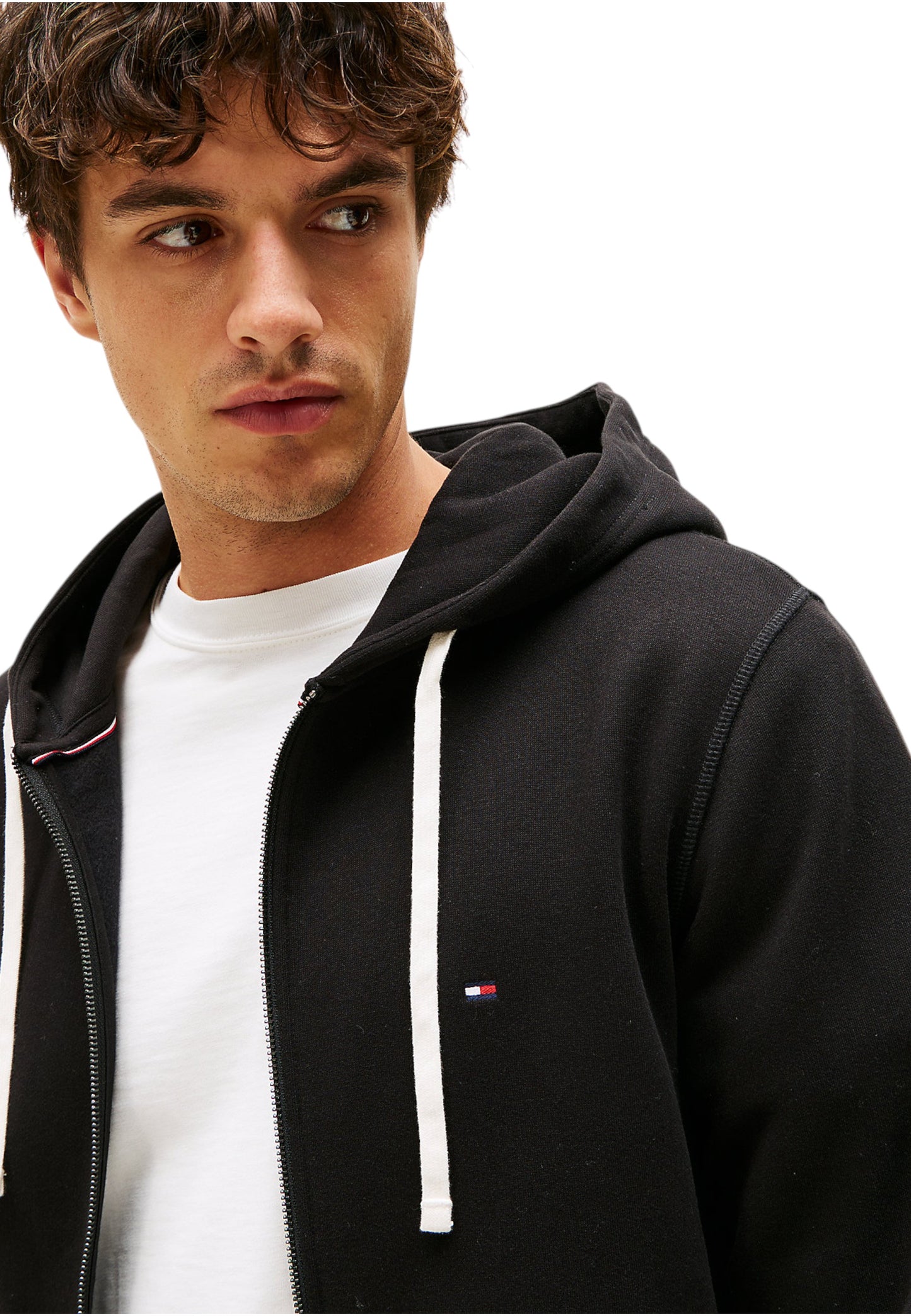 Felpa Con Zip Uomo Tommy Hilfiger Con Cappuccio Essential MW0MW37234