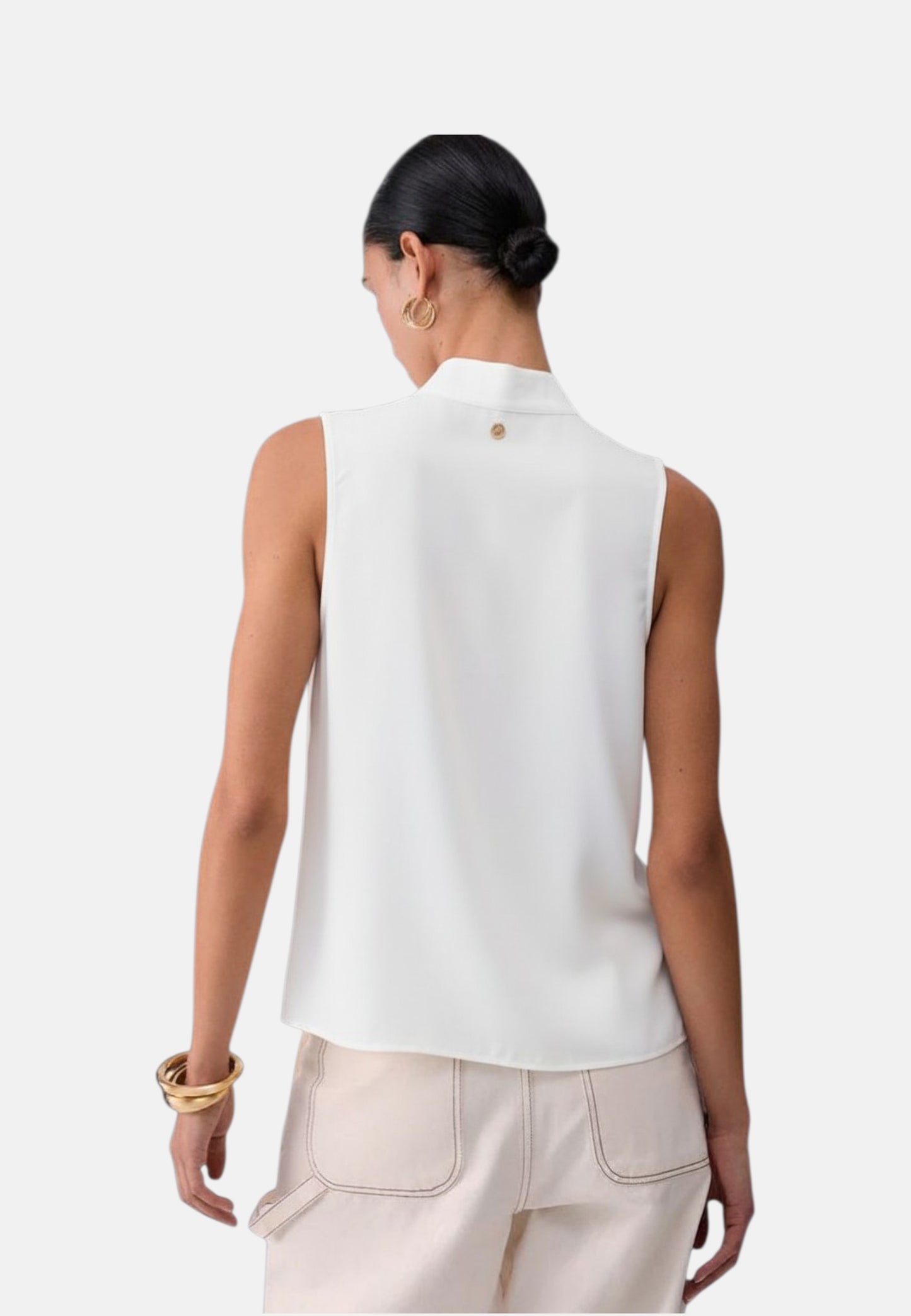 Top  Donna Liu Jo Scollo A V In Georgette  CA6284T2578