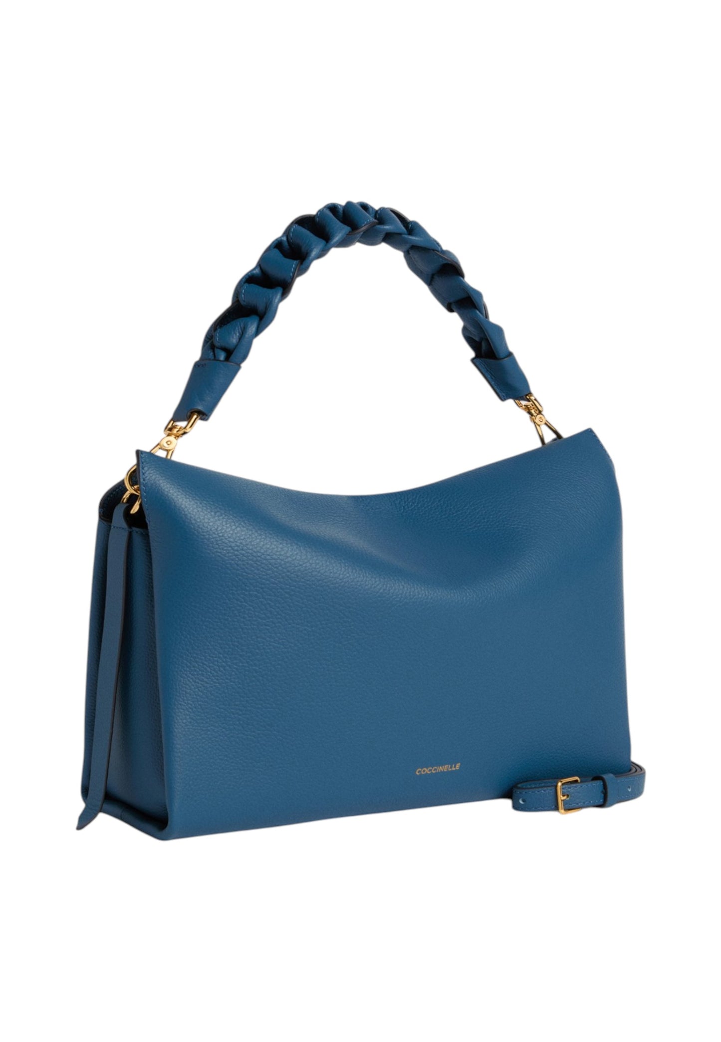 Borsa A Spalla Donna Coccinelle In Pelle Martellata Doppia Boheme Medium E1M50190201