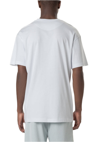 T-Shirt Manica Corta Uomo Bikkembergs Maxi Stampa A Contrasto Sul Petto