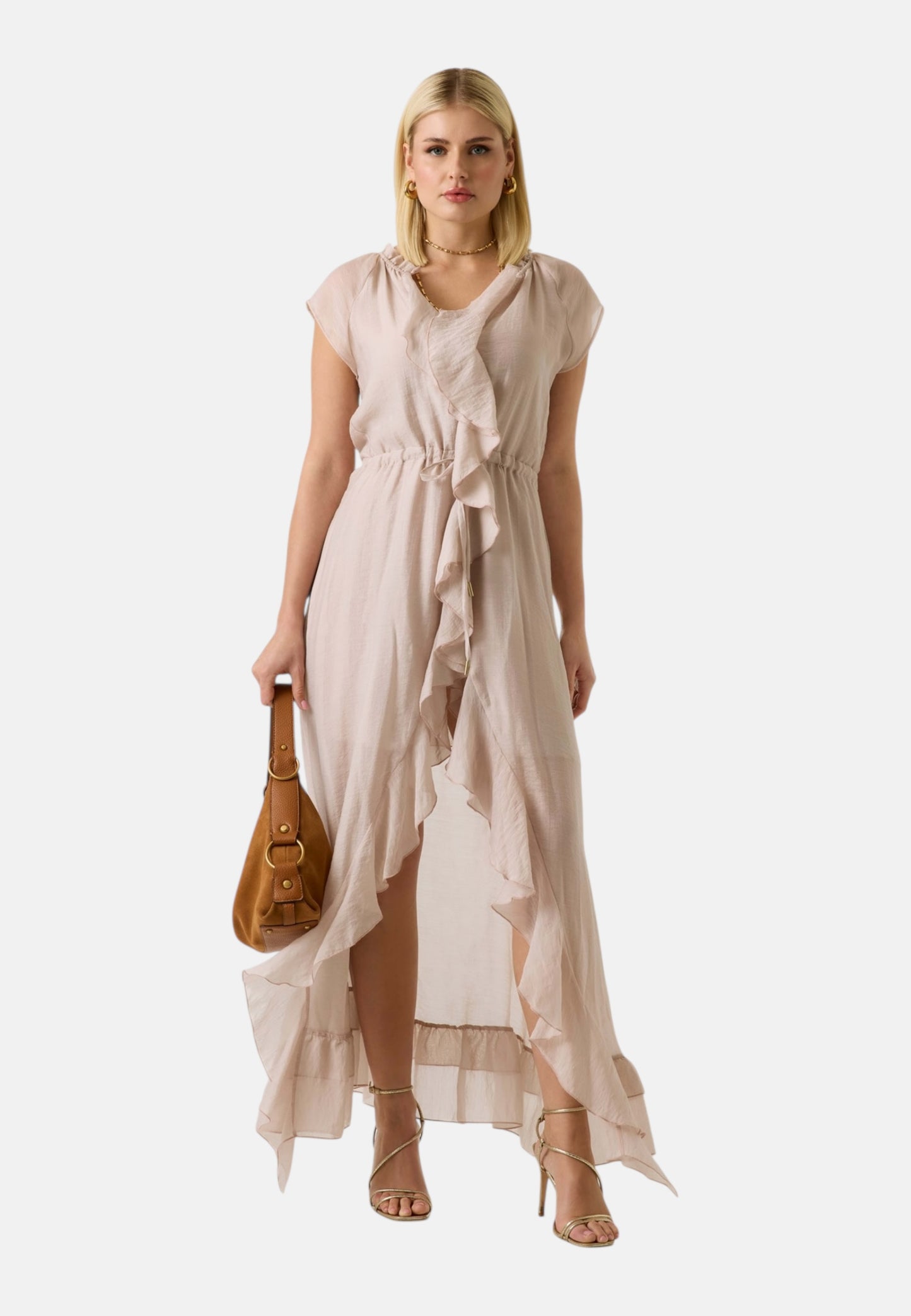 Vestito Lungo Donna Guess  Maelys Ruffled W6GK87W2111