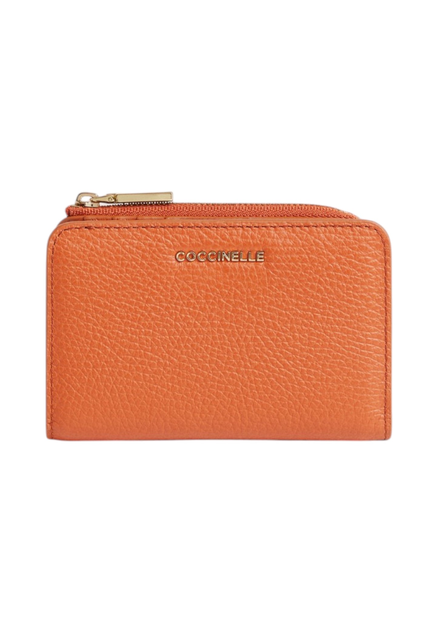 Portafoglio Con Zip Donna Coccinelle In Pelle Martellata Metallic Soft Small E2MW511D101
