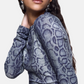 T-Shirt Manica lunga Donna Liu Jo Stampa Pitonata Special Snake UF6515J1624
