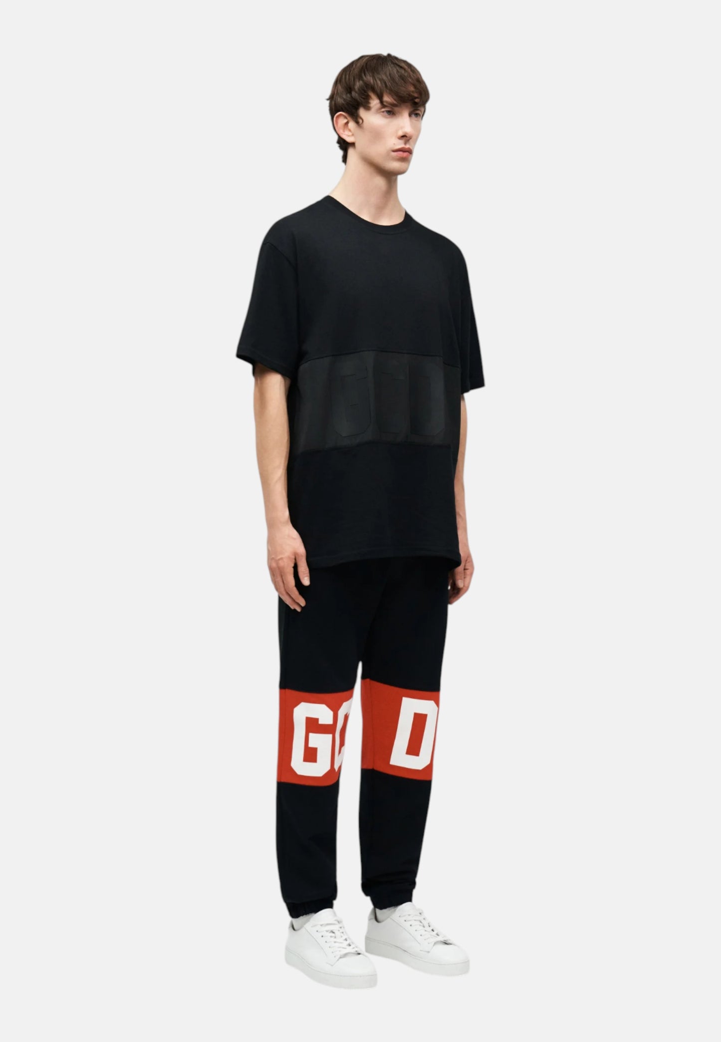T-Shirt Manica Corta Uomo Gcds Oversize Fit Band Logo Tonal Loose Z0MLQC109J101