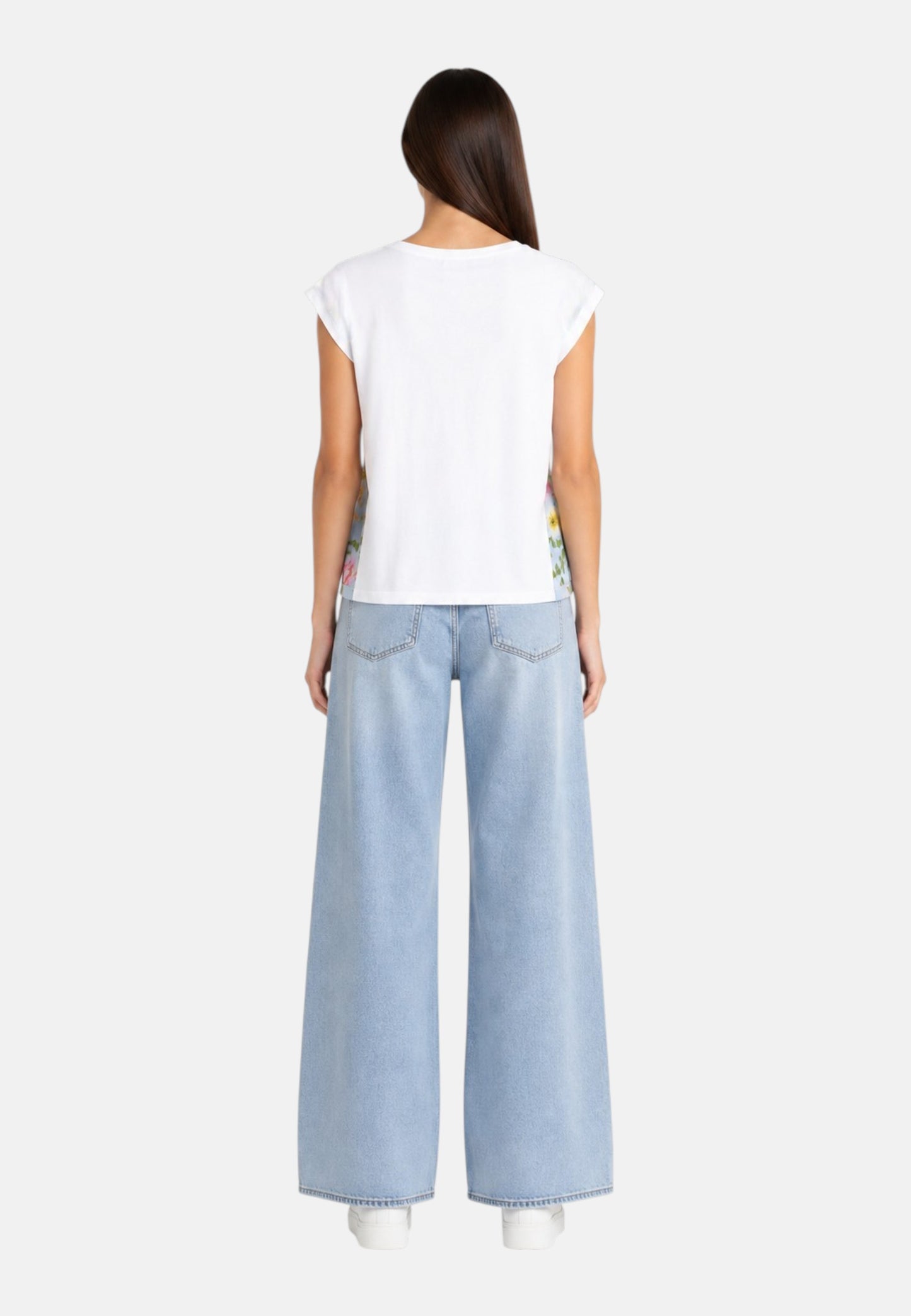T-Shirt Manica Corta Donna Liu Jo Lt. Blu Botanic  WA6437J6308