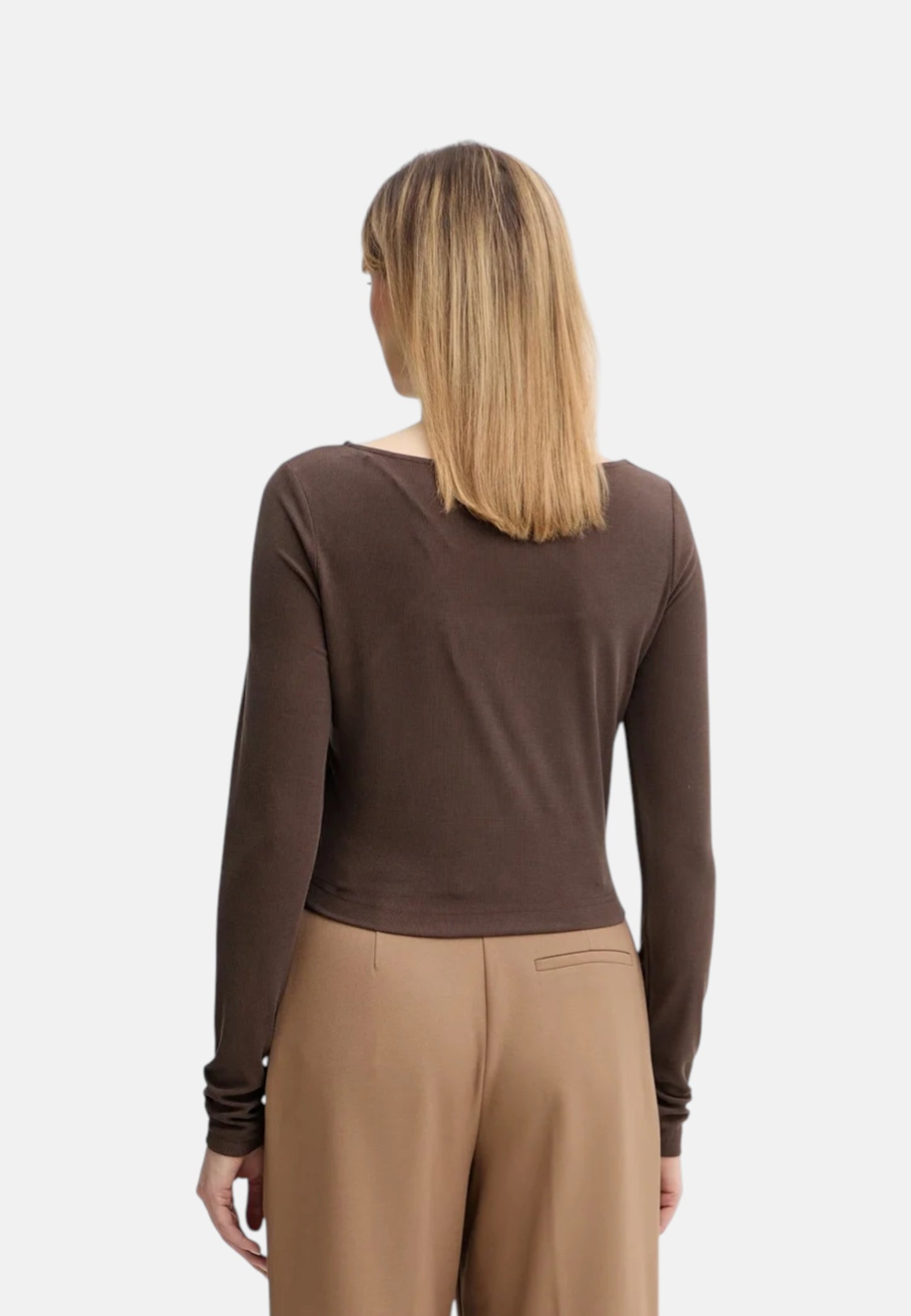 Top Manica lunga Donna Guess  Milena Front Bow W6RP11KAQL2