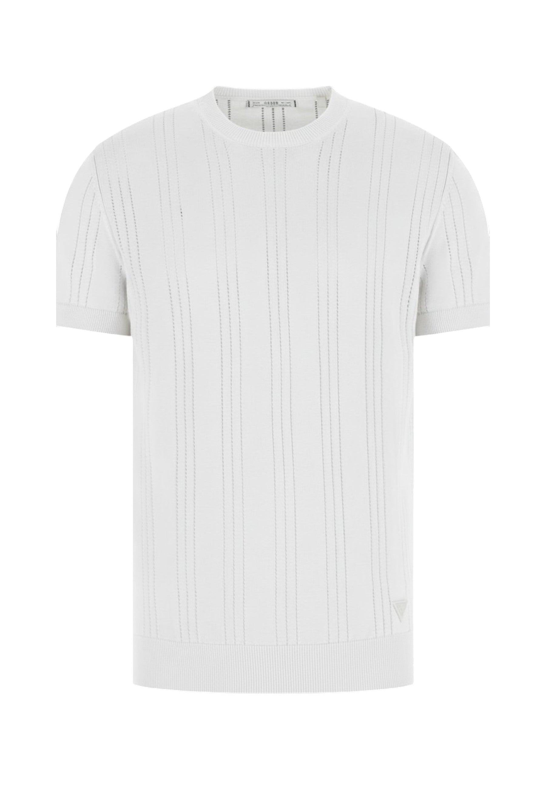 Maglia A Girocollo Uomo Guess Manica Corta Lindon Pointelle Stitch M6GR06Z0559
