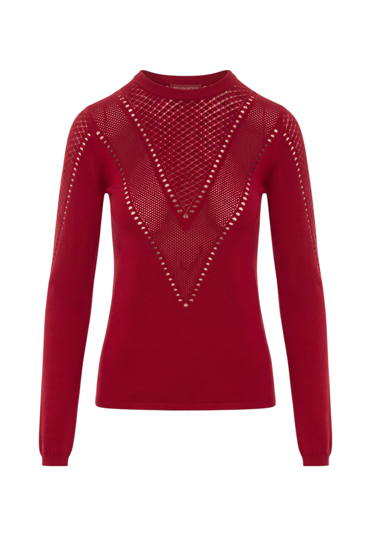 Maglia A Girocollo Donna Liu Jo Traforata Con Motivo Geometrico  WF6239MS99E