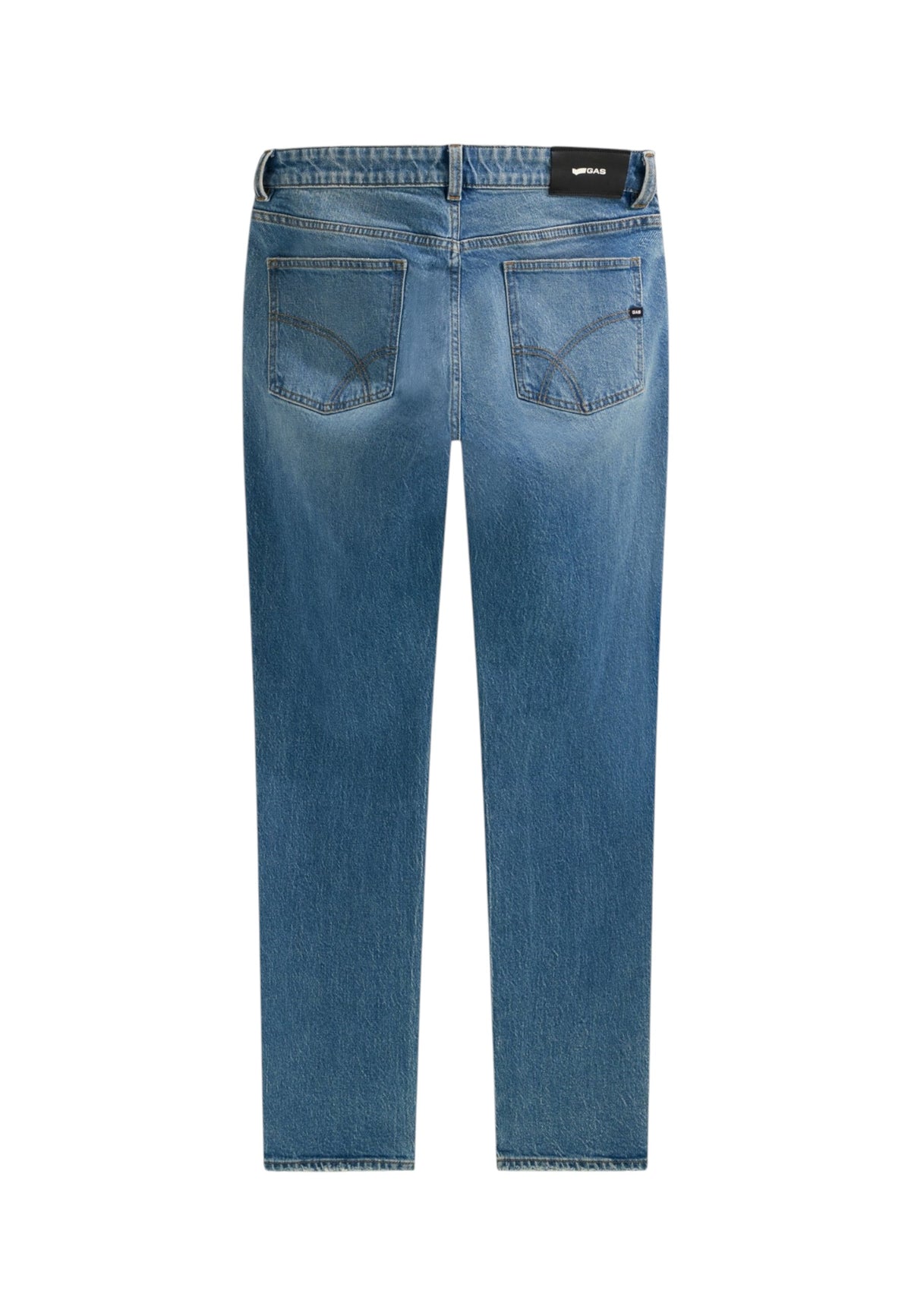 Jeans Skinny Fit Uomo Gas Stone Wash Meidum Blue Sax Zip Rev 351450031460
