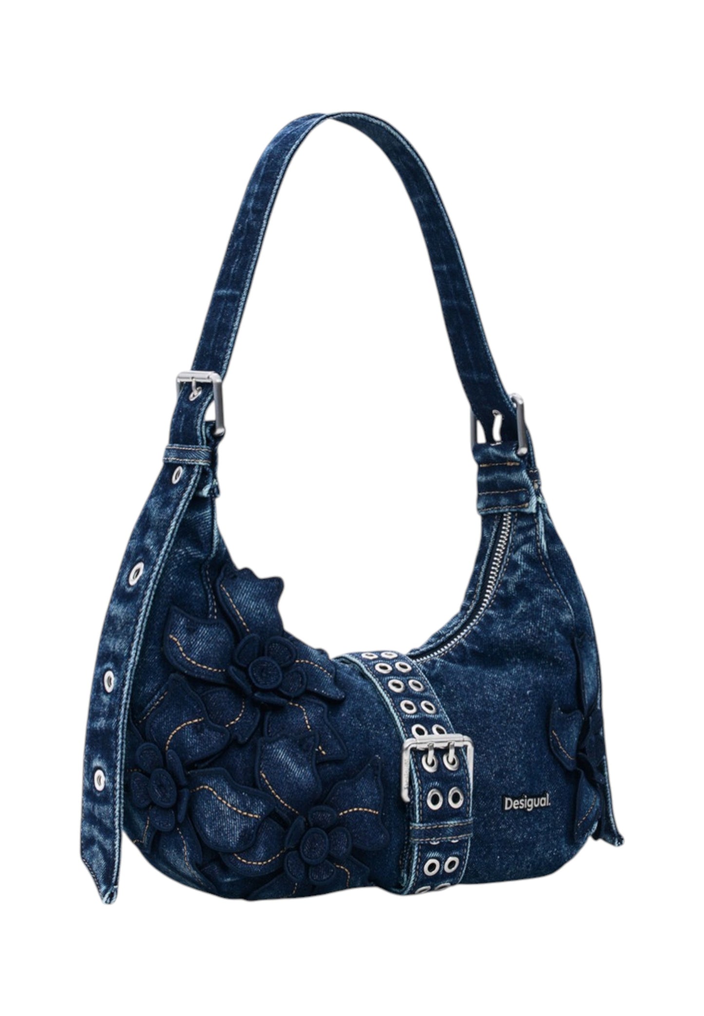 Borsa A Spalla Donna Desigual  Bag Curio Denim Margot 26SAXD15
