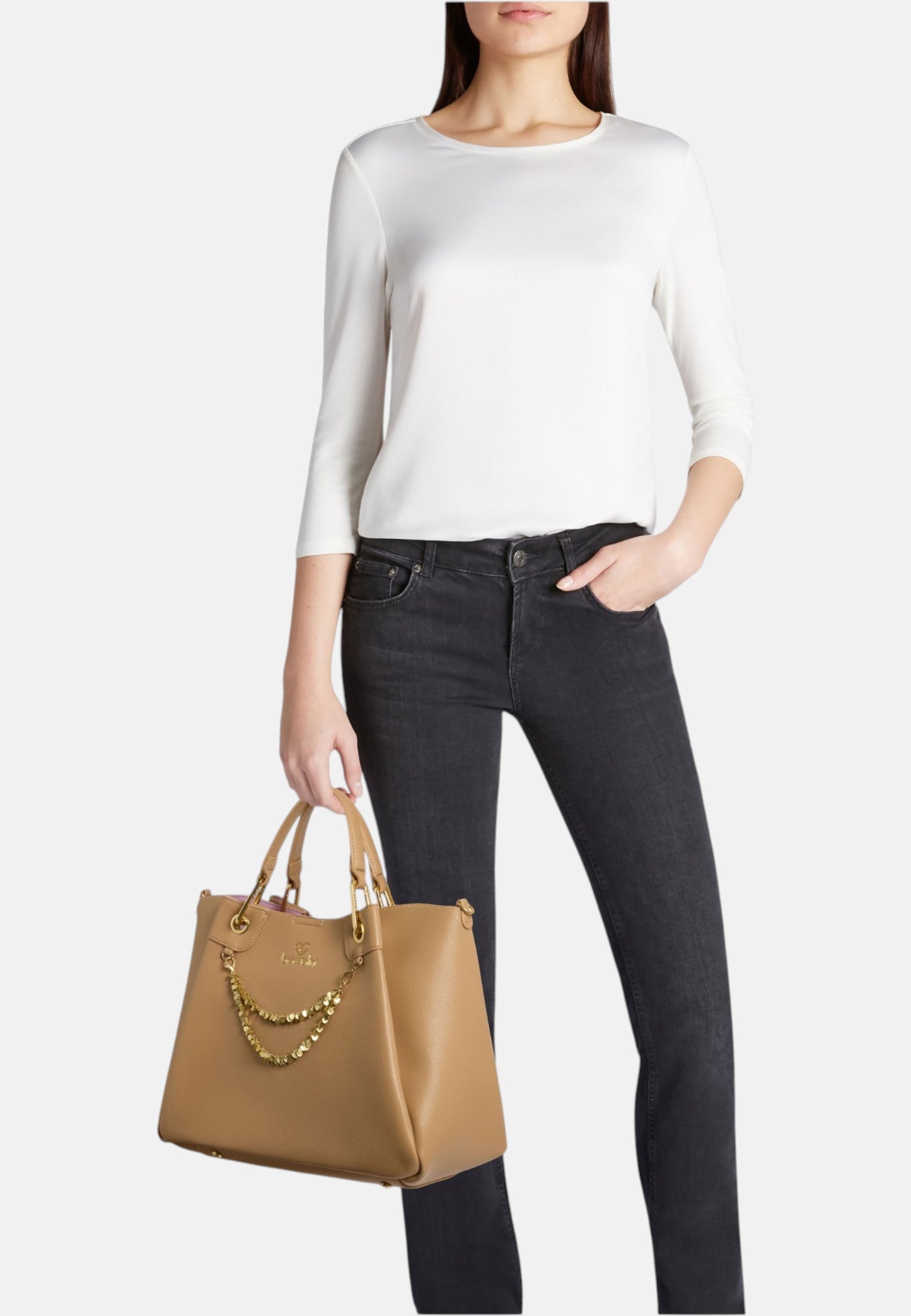 Borsa A Mano Donna Braccialini Large Con Doppio Manico Con Tracolla Amy B18812YY