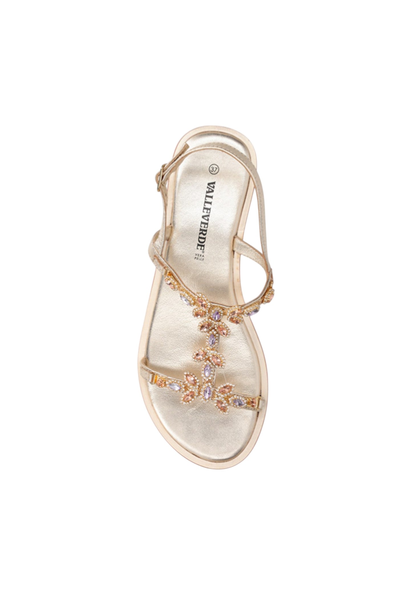 Sandali Bassi Donna Valleverde Con Strass  14120