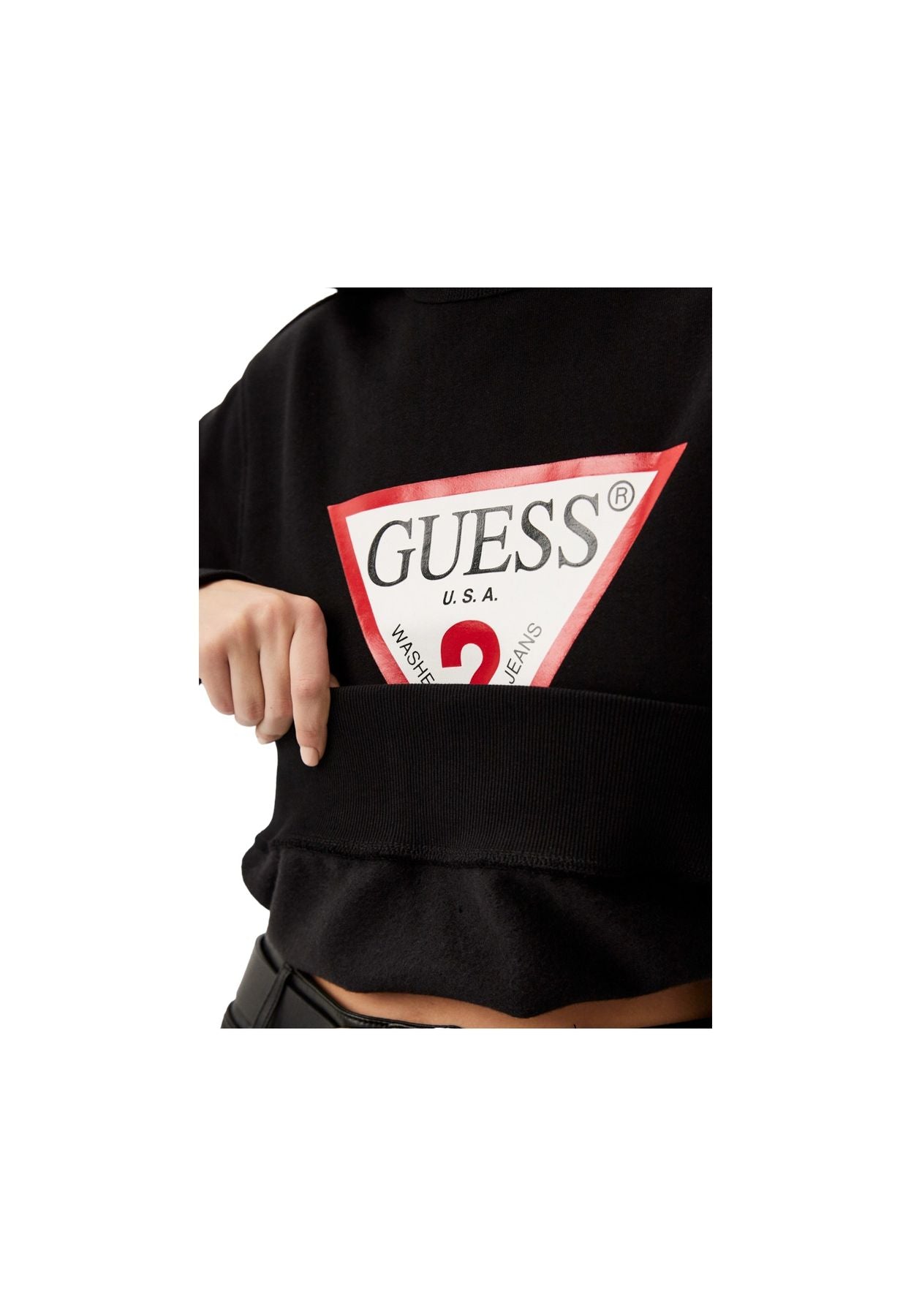 Felpa A Girocollo Donna Guess  Original Fleece W2YQ16KBA11