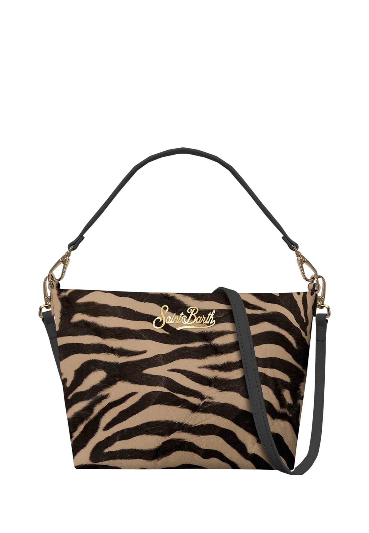 Borsa A Tracolla Unisex Mc2 Saint Barth Logo Sul Davanti, Tracolla, Fantasia Zebrata Aline Bag ALI0034-ZEBRA-BRUSHED-LEATHER