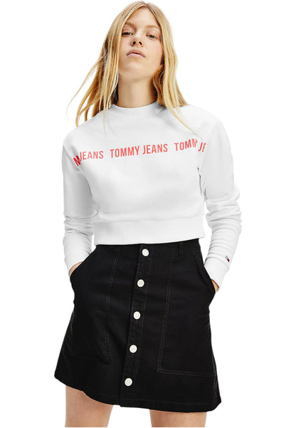 Felpa A Girocollo Donna Tommy Jeans Crop