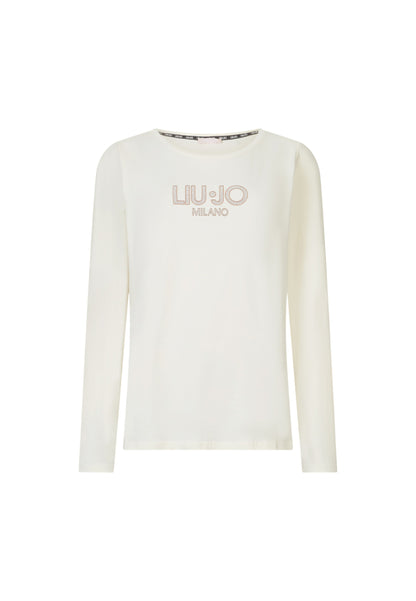 T-Shirt Manica lunga Donna Liu Jo  Liujo Studs TF5169JS003