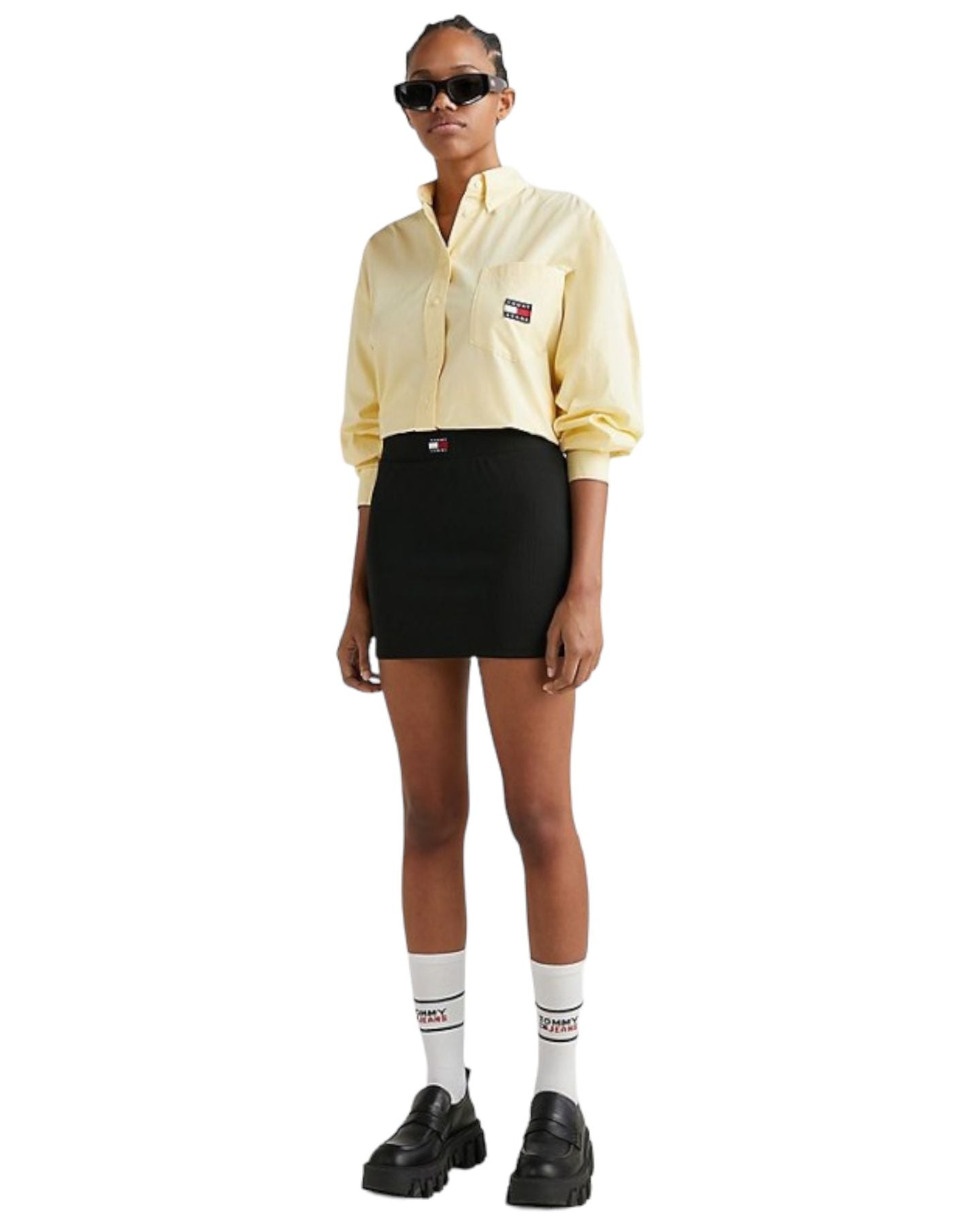 Gonna Corta Donna Tommy Jeans  Low Rise Mini Badge DW0DW15389