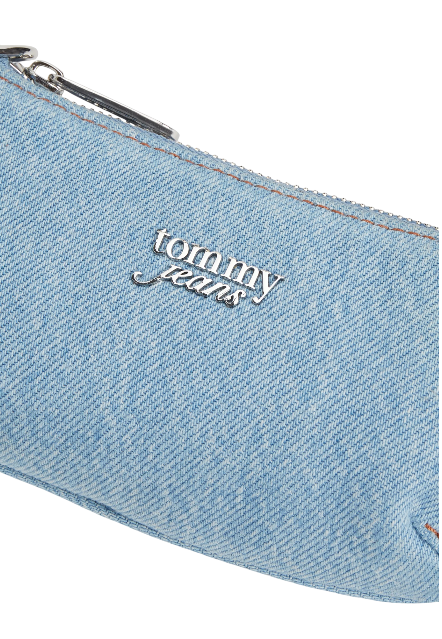 Portafoglio Con Zip Donna Tommy Jeans In Denim Con Catenella Tjw Cool Denim AW0AW18881