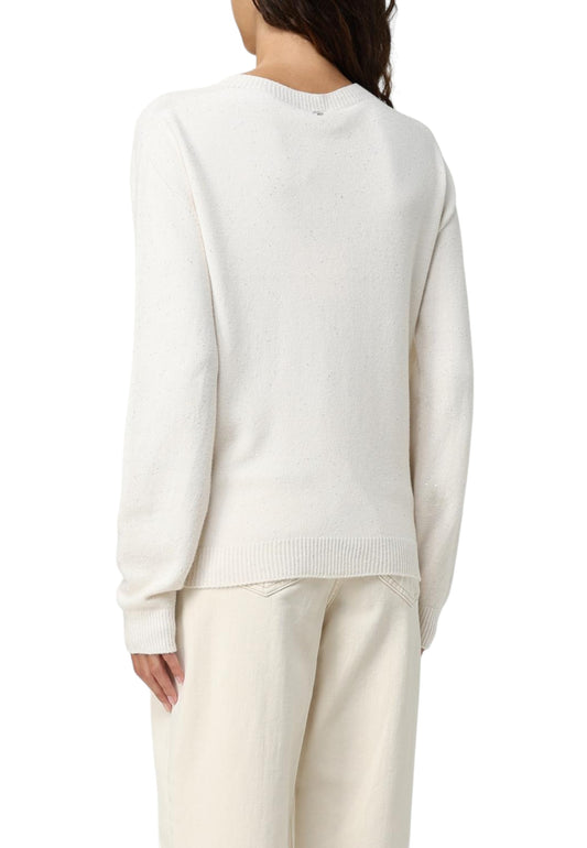 Maglione A Girocollo Donna Liu Jo Con Micro Paillettes  MF5483MA27R