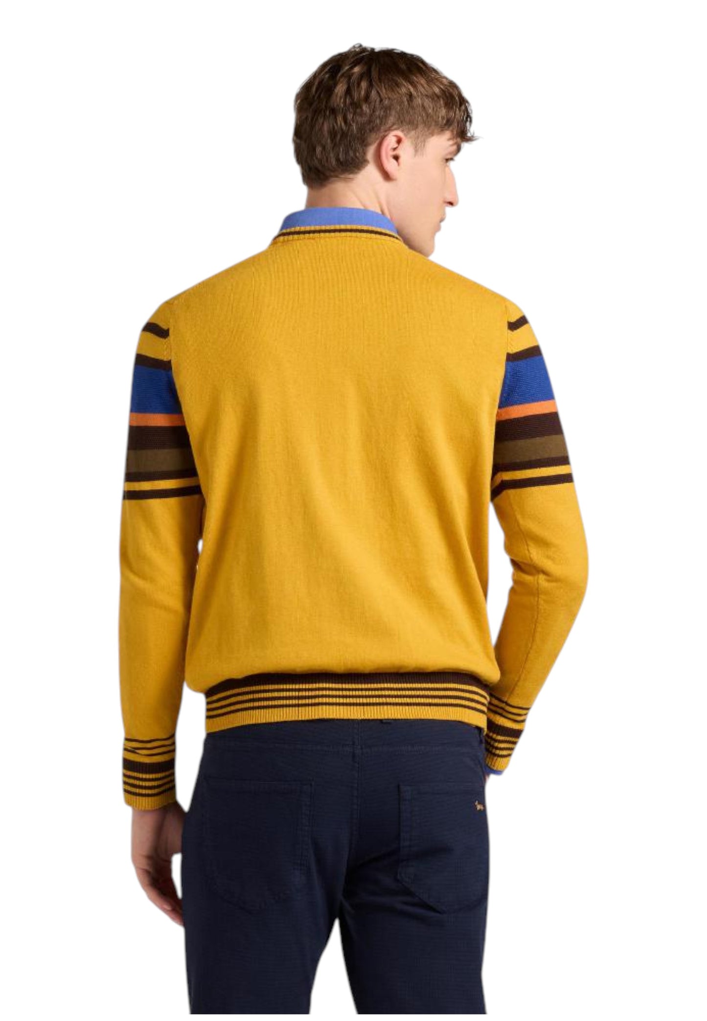 Maglione A Girocollo Uomo Harmont & Blaine Righe Piazzate 3D  HRP823030788