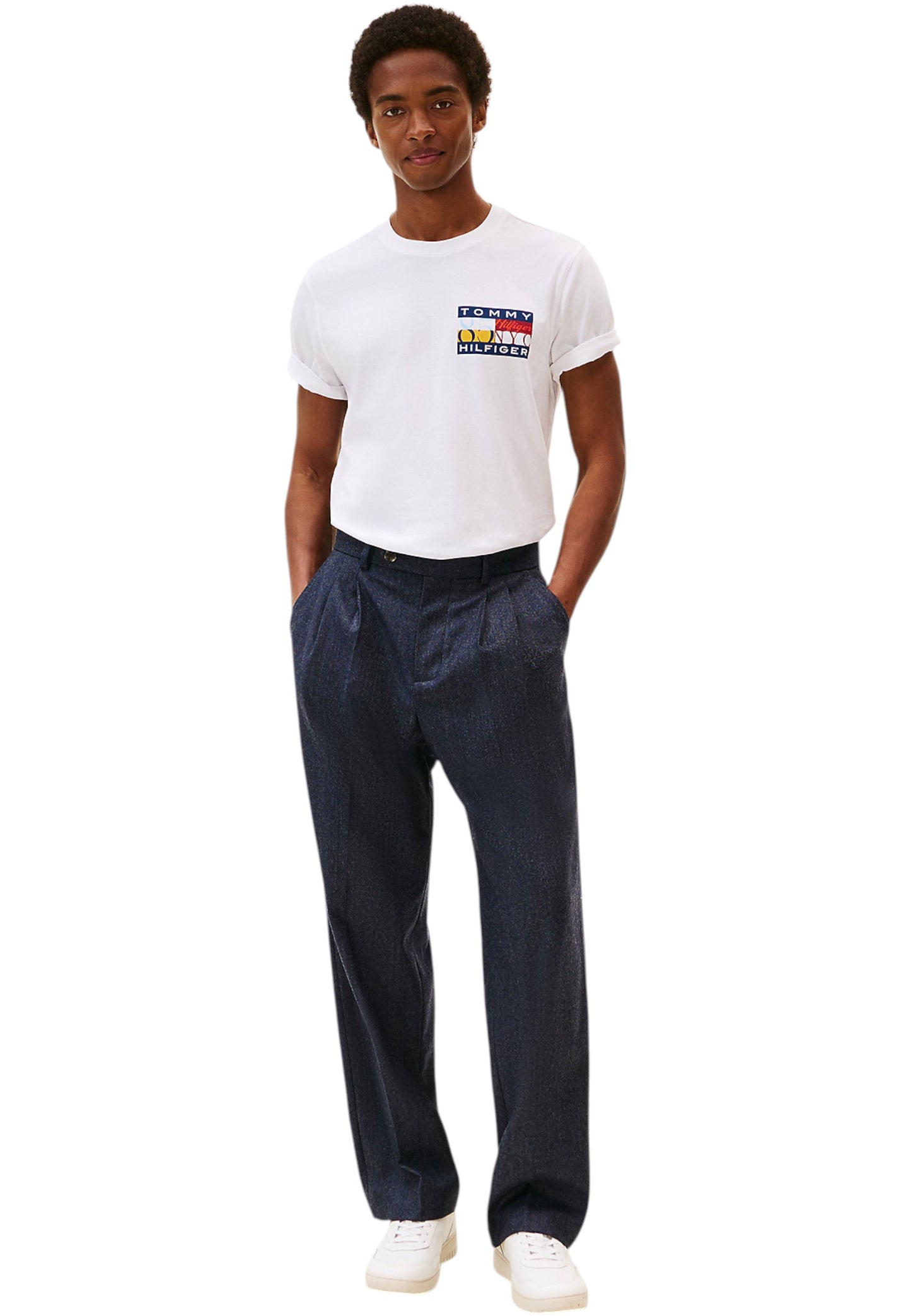 T-Shirt Manica Corta Uomo Tommy Hilfiger  Th Colour Flag MW0MW40006