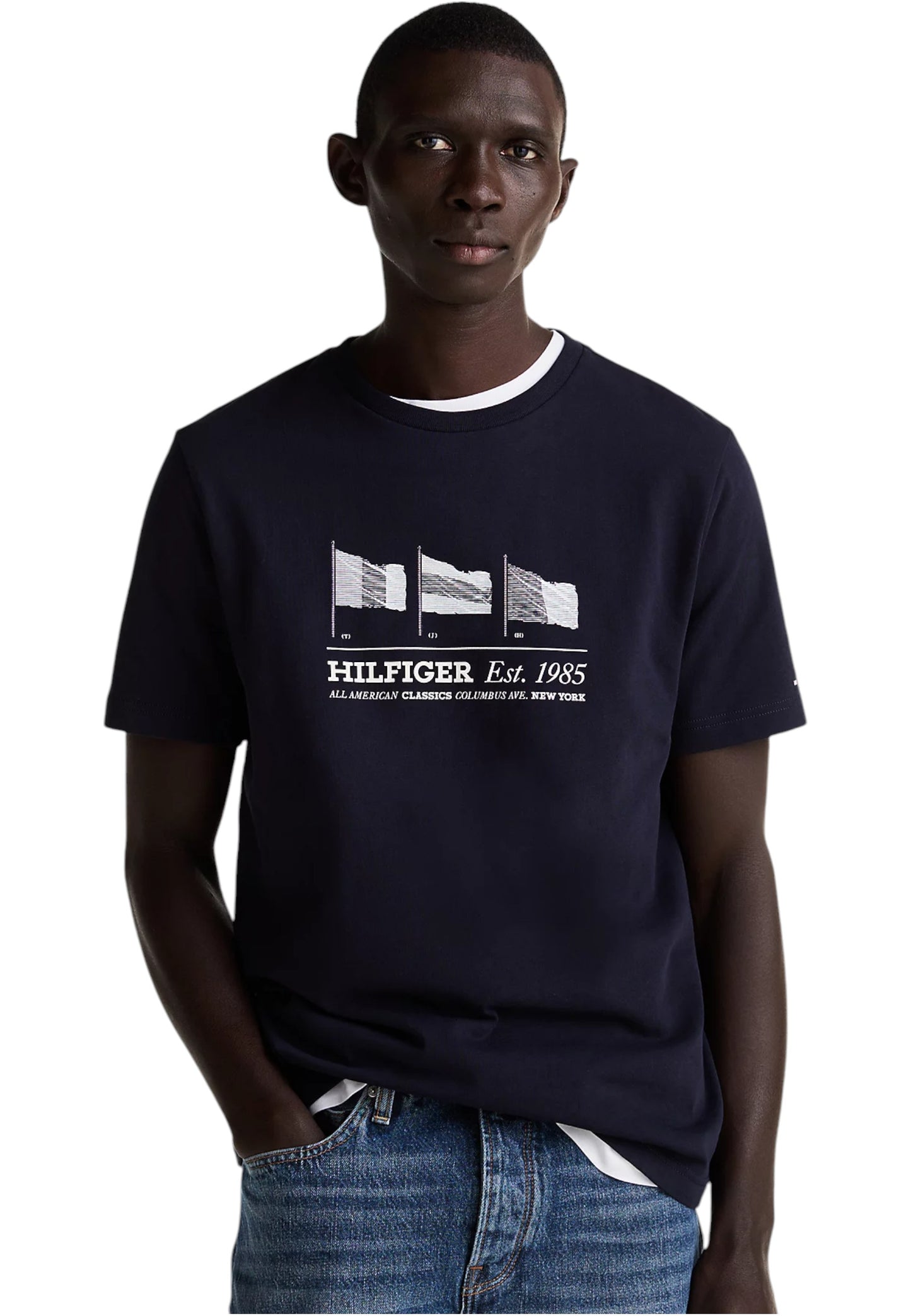 T-Shirt Manica Corta Uomo Tommy Hilfiger  Hilfiger Flags