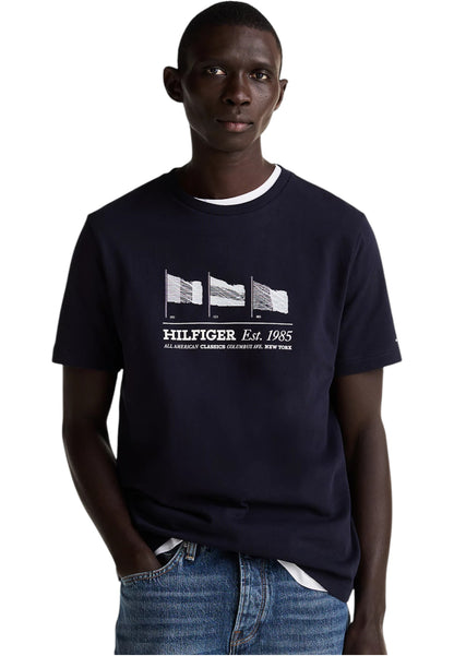 T-Shirt Manica Corta Uomo Tommy Hilfiger  Hilfiger Flags