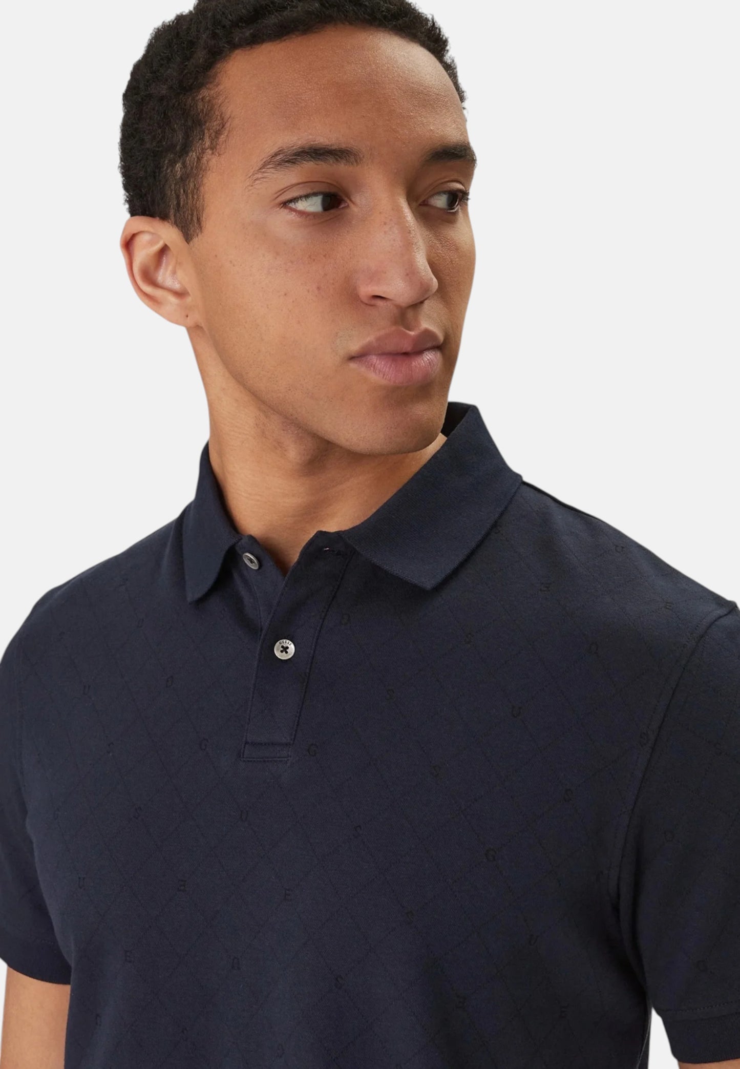 Polo Manica Corta Uomo Guess  Jacquard Allover Polo M6RP05KD181