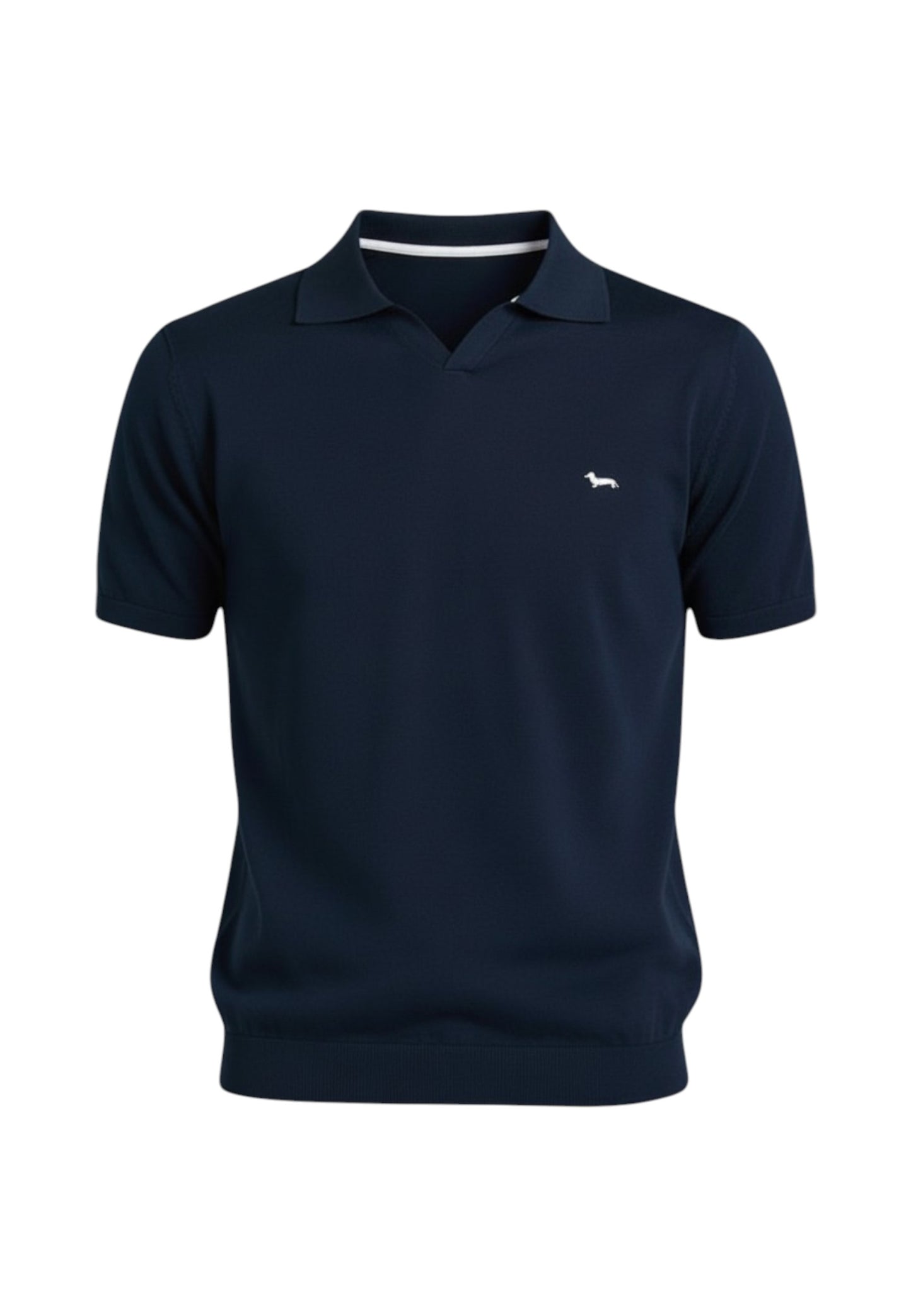 Polo Manica Corta Uomo Harmont & Blaine In Maglia SmacchInata Cotone Crepe Scollo A V  HRQ885031076
