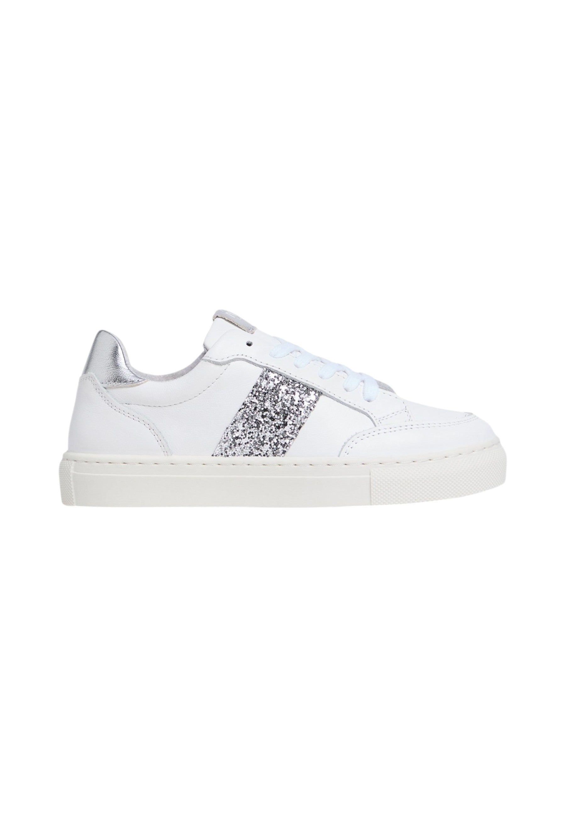 Sneakers Basse Donna Nero Giardini In Pelle Con Banda Glitter  E633593F