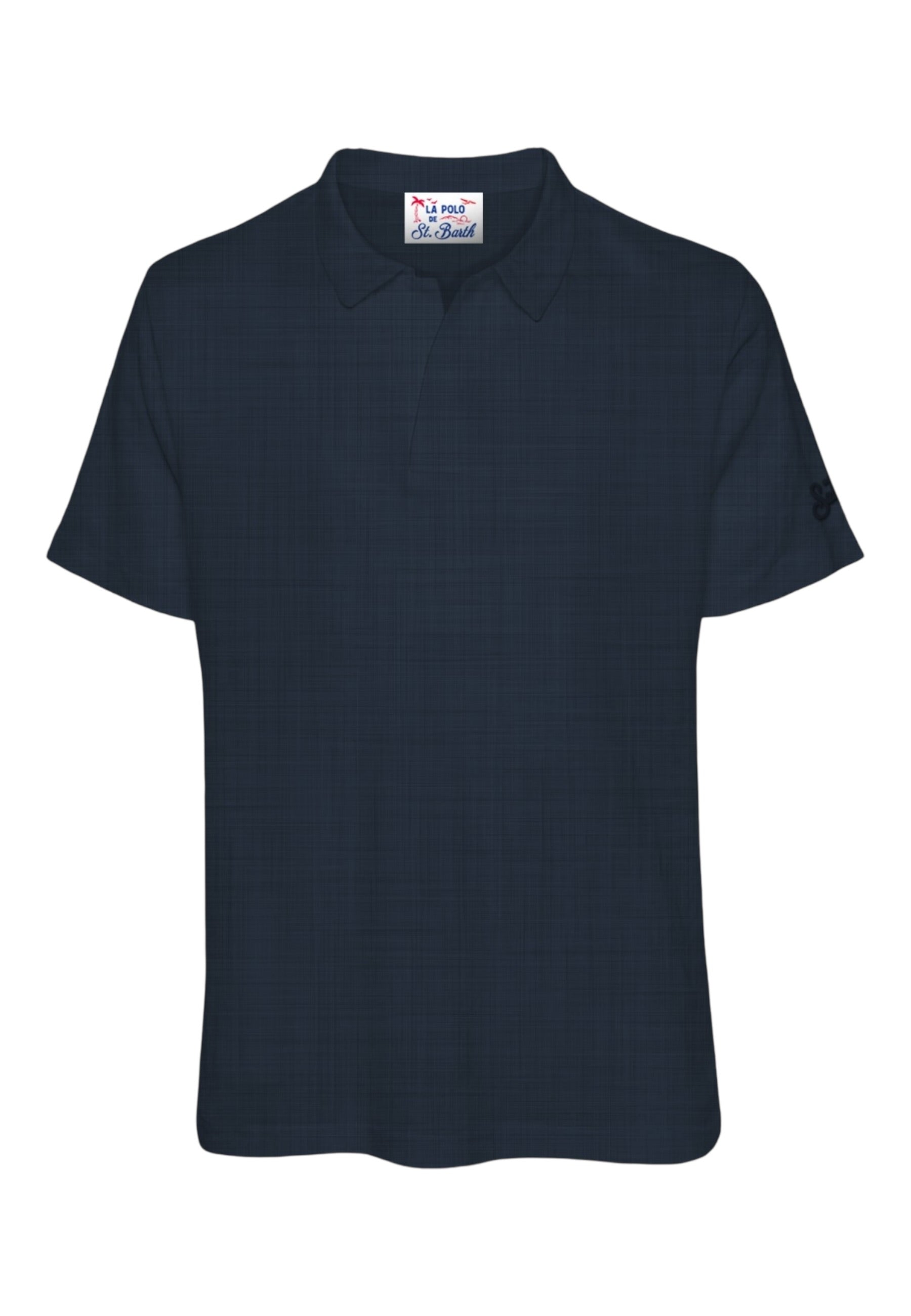Polo Manica Corta Uomo Mc2 Saint Barth In Jersey Di Lino Fraser FRS0001