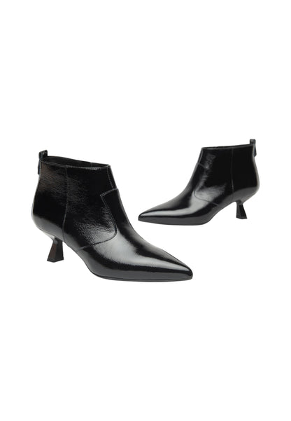 Stivaletti Tronchetti Donna Nero Giardini In Vernice Tacco Svasato 5 cm  I514432DE