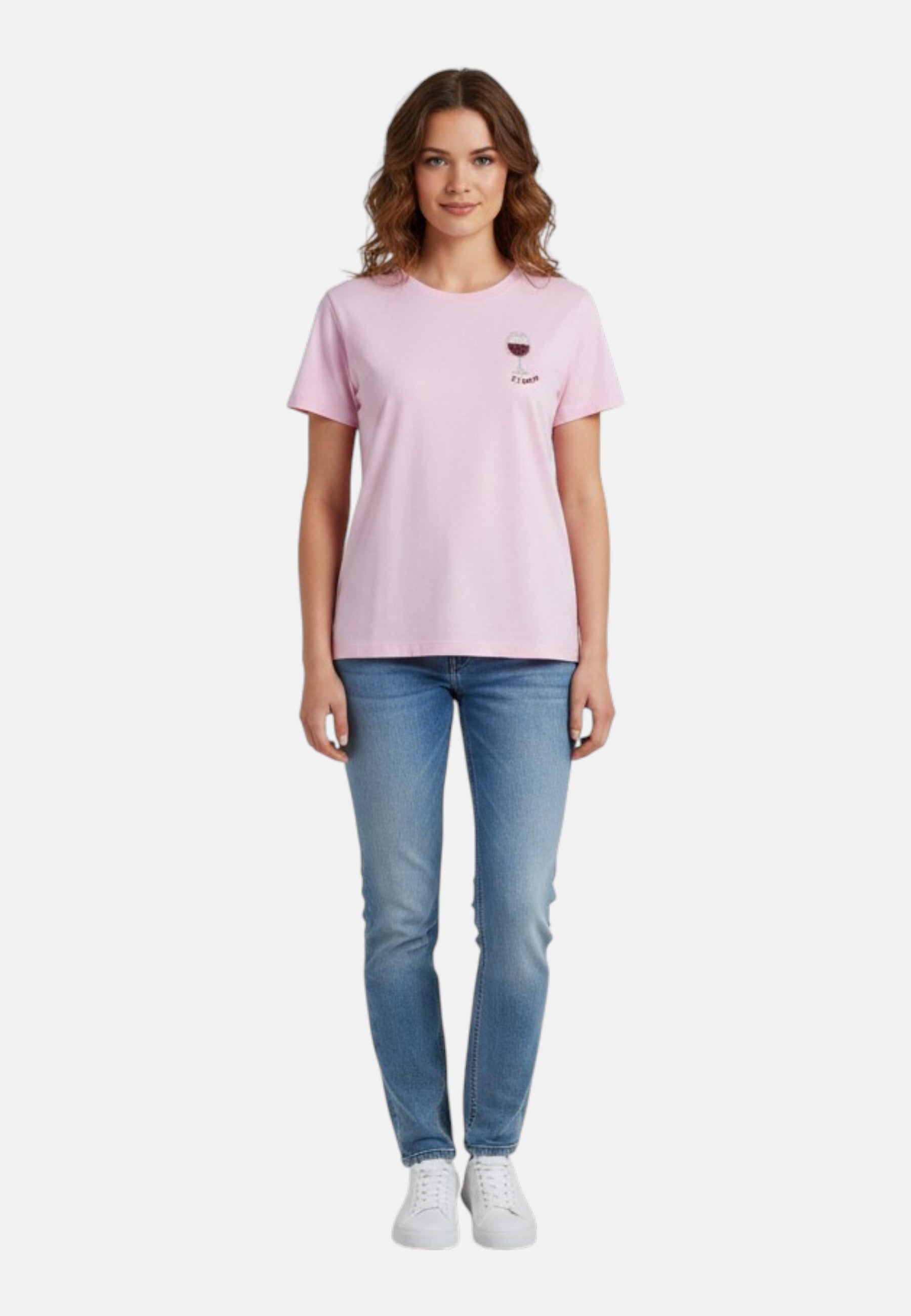 T-Shirt Manica Corta Donna Mc2 Saint Barth Sb Wine Beads Emb Emilie EMI0001