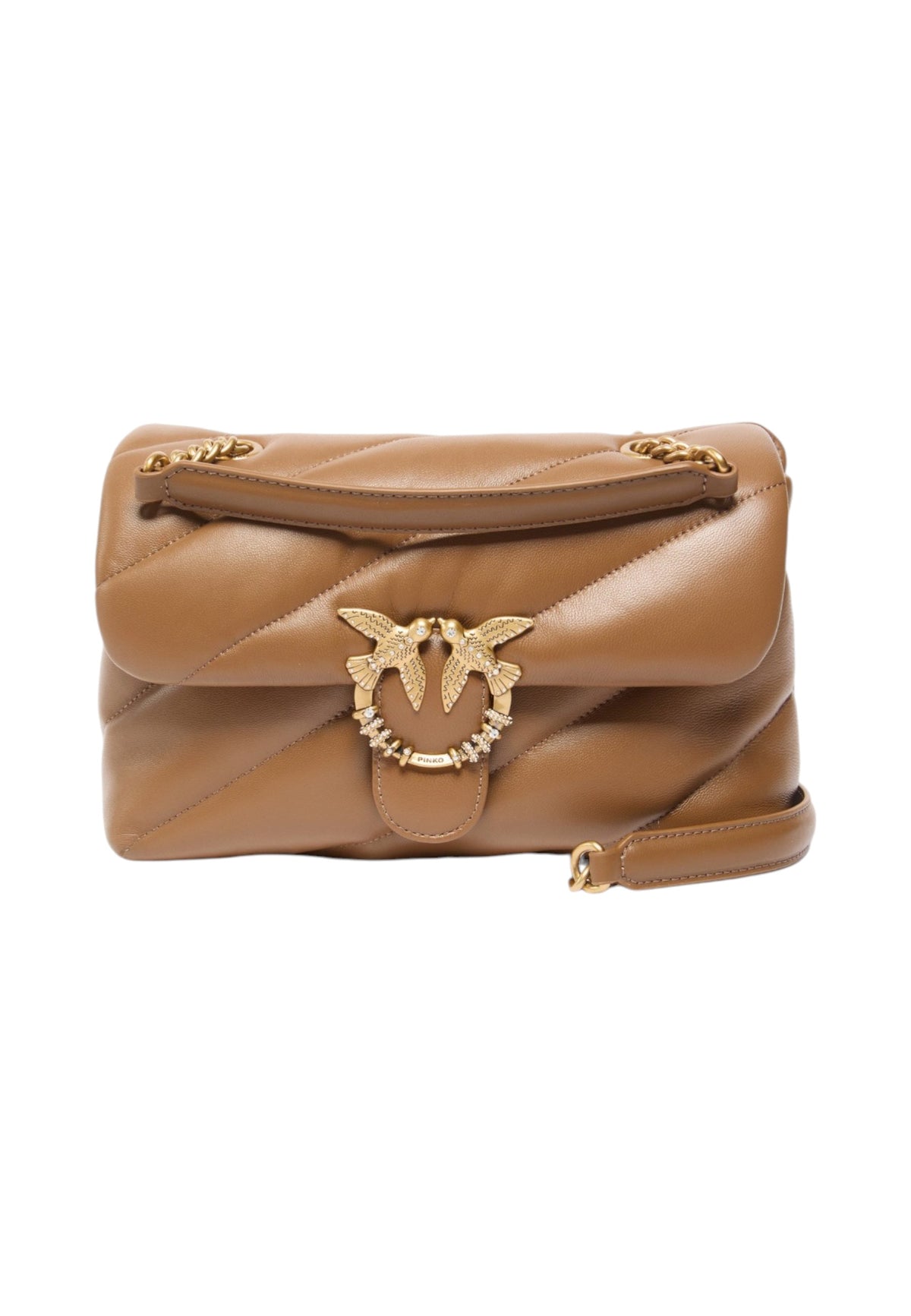 Borsa A Tracolla Donna Pinko Nappa trapuntata, nuova fibbia Love Birds, tracolla a catena, misure 27 x 9 x 19 cm Love Puff Classic New Buckle 107057A0F2
