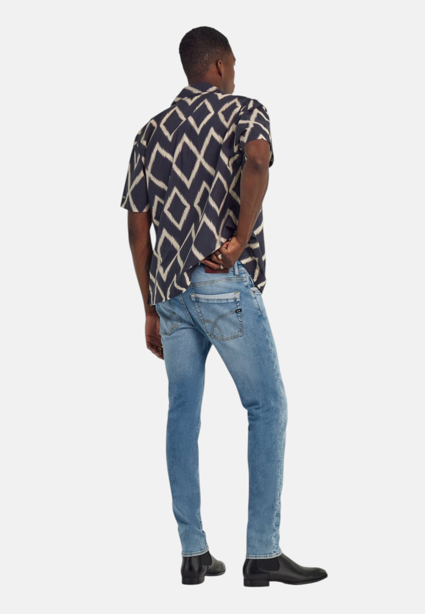 Jeans Skinny Fit Uomo Gas Basic Medium Light Sax Zip Plus 351598022005