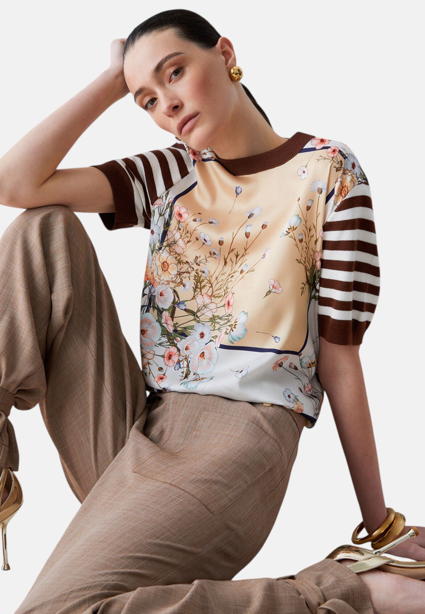 Top  Donna Liu Jo Con Inserti In Twill Eco Line WA6386MS49I