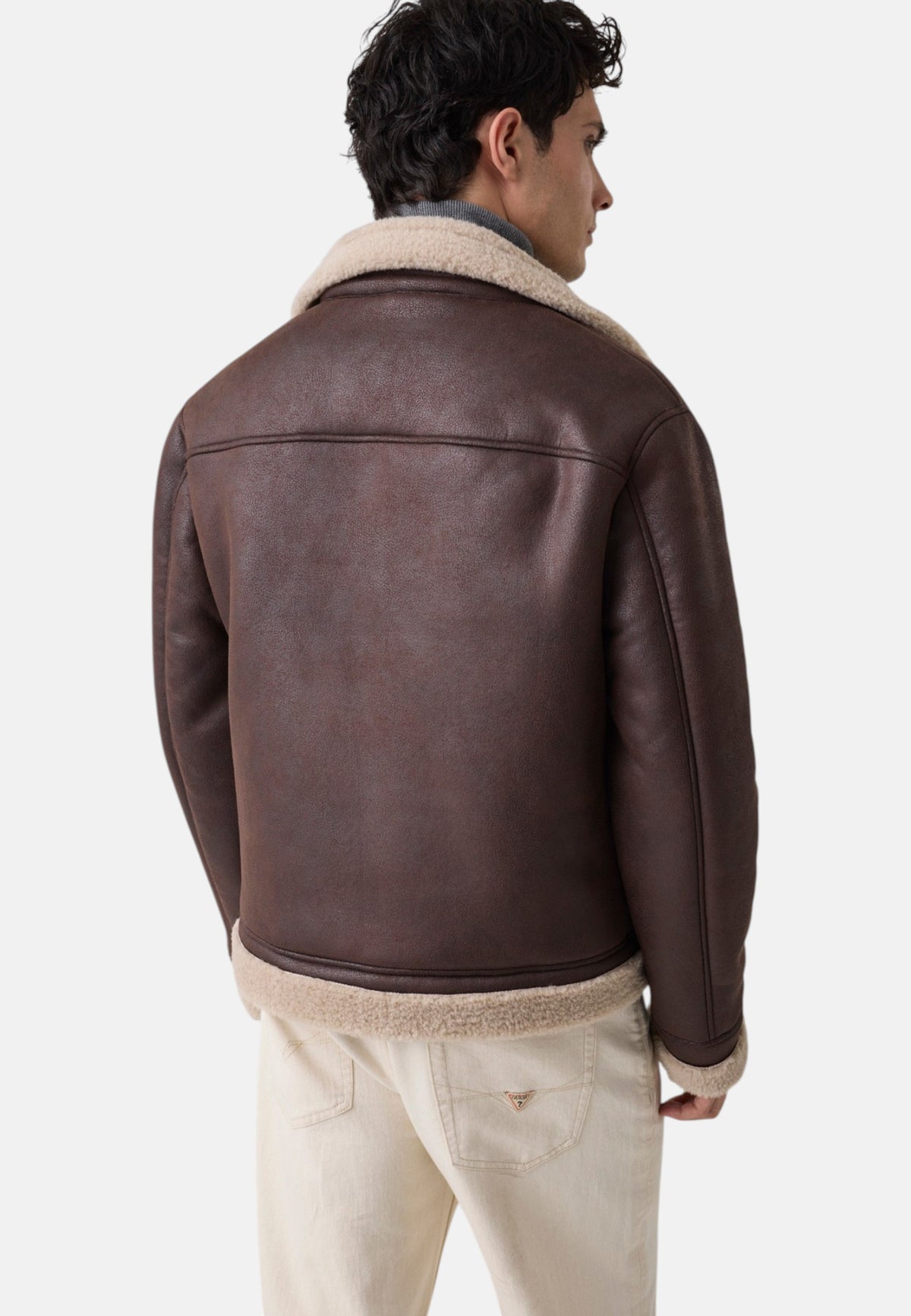 Giacca Invernale Uomo Guess Effetto shearling  M6BL40W4152