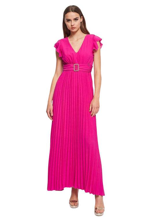Vestito Lungo Donna Gaudi Elegante Plissettato 311FD15019