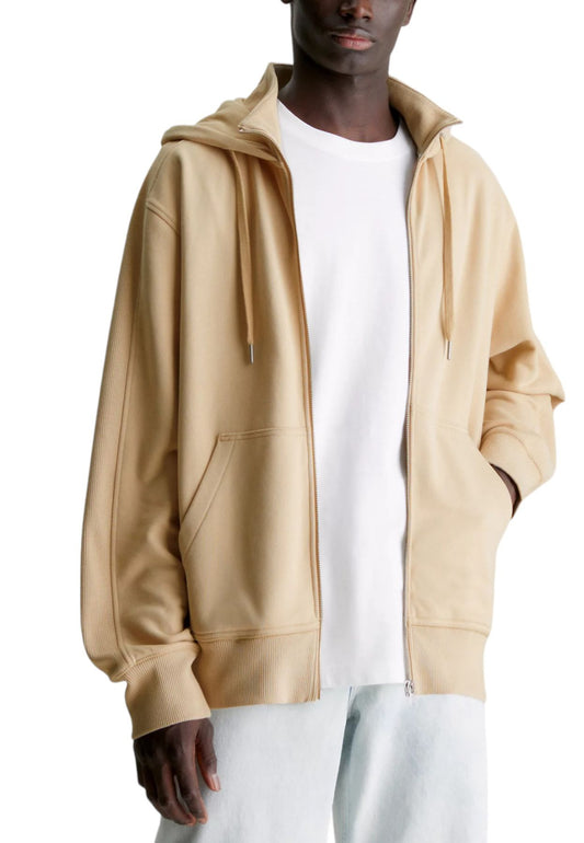 Felpa Con Zip Uomo Calvin klein Jeans Con Cappuccio Badge Hwk J30J324956