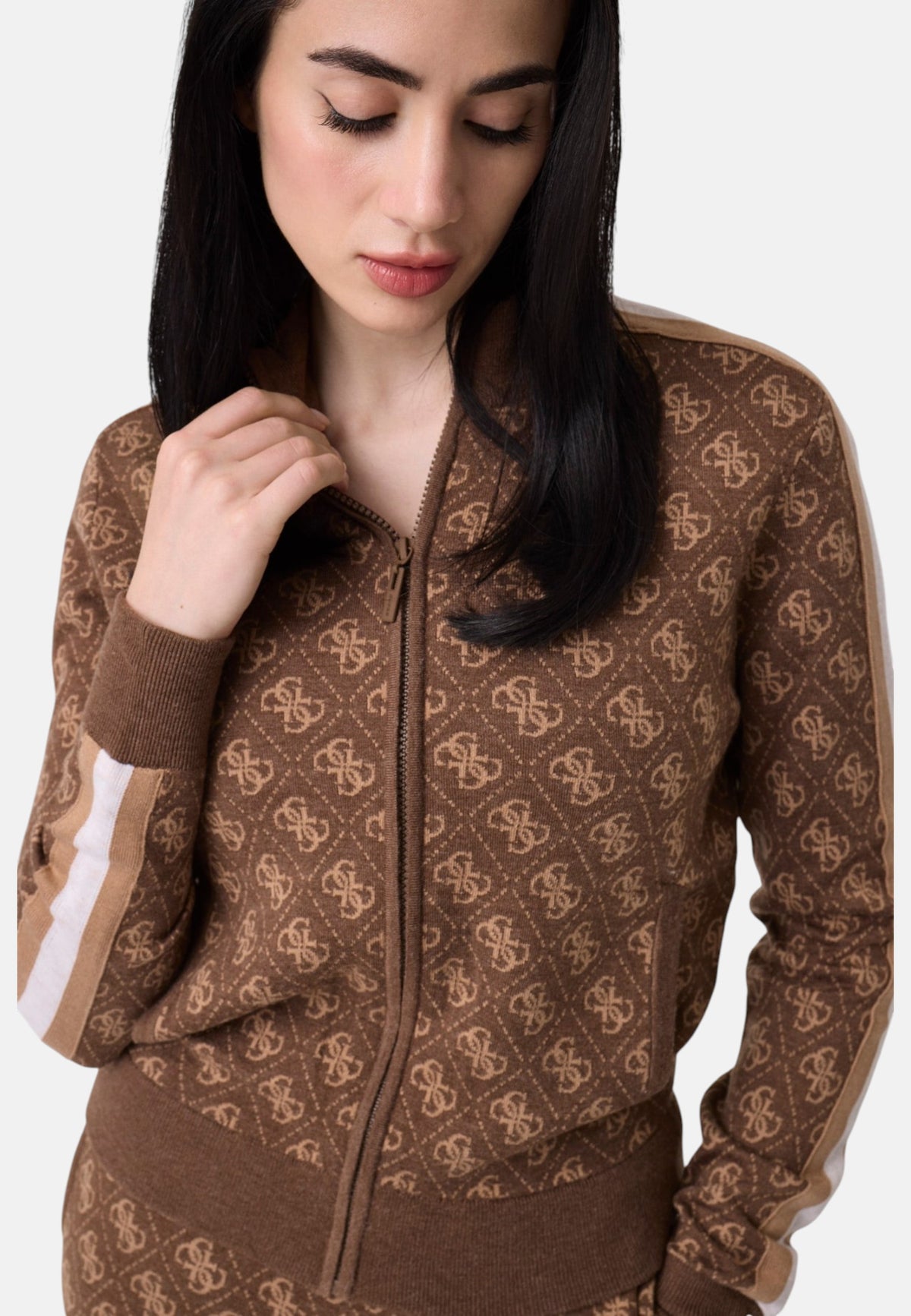 Cardigan  Donna Guess Zip intera, Logo 4G Aneira 4G V6BR03Z1482