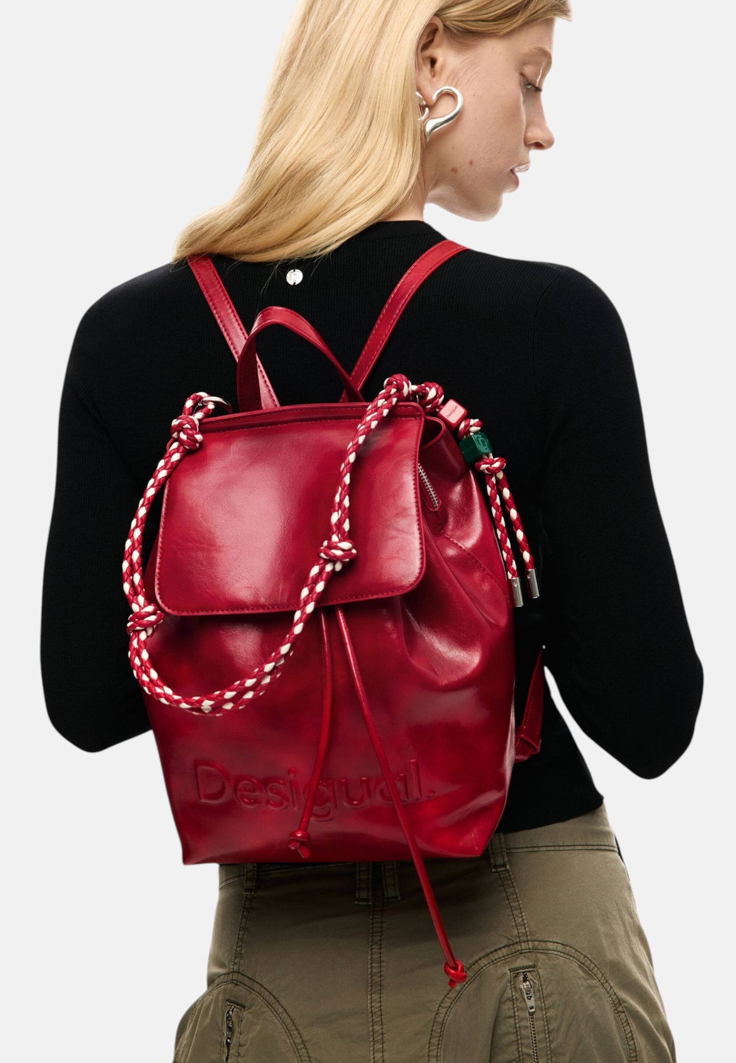 Zaino  Donna Desigual  Back Half Logo Luena Mini Red 26SAKP20